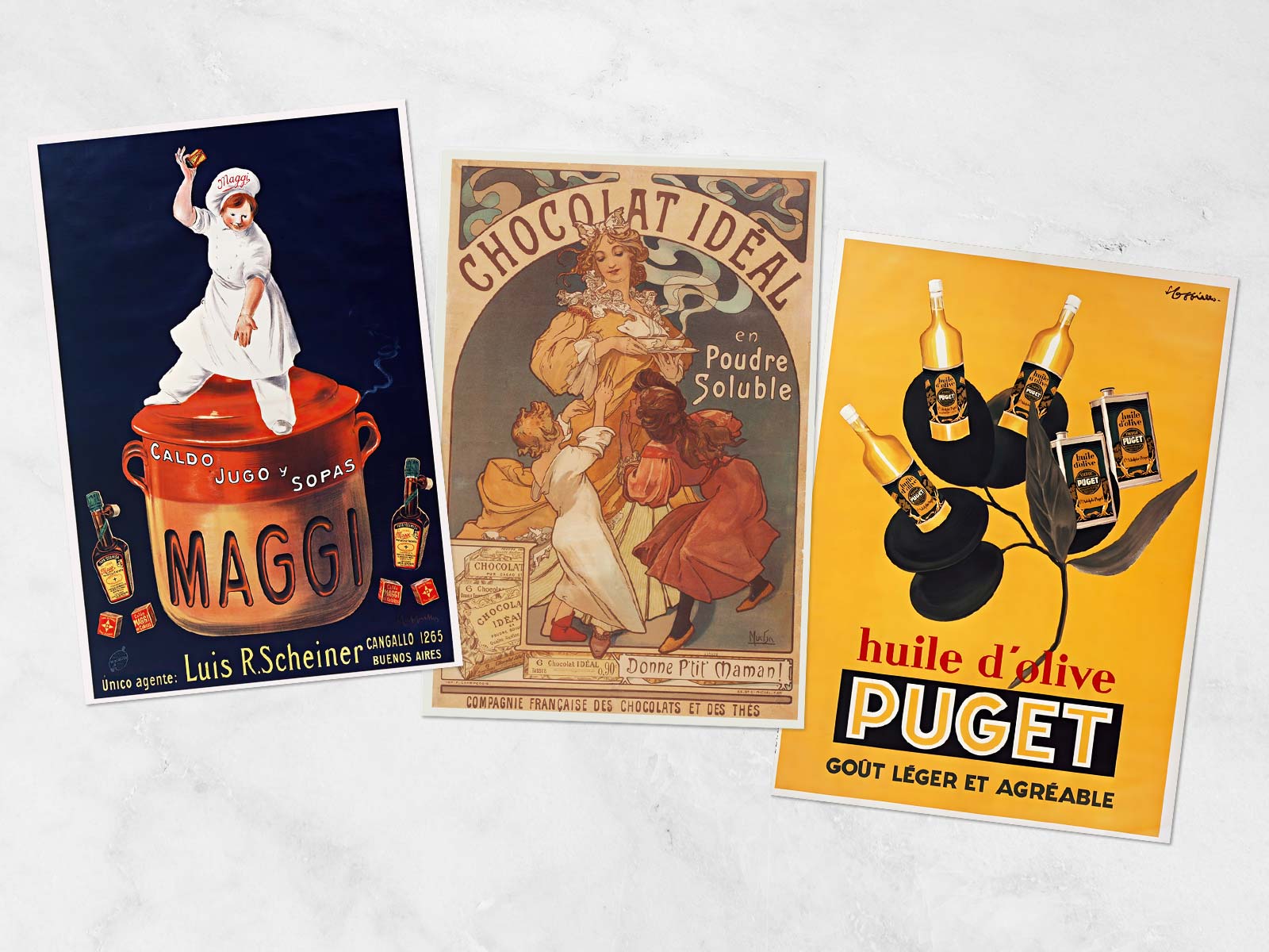 Lot de 3 affiches Vintage "Arts de la table" (-20% au panier)