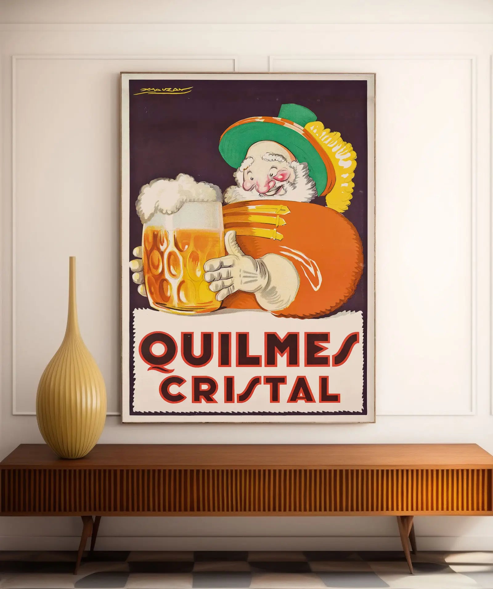 Vintage-Poster „Quilmes Cristal“ – Achille Mauzan – High Definition – mattes Papier 230 g/m²