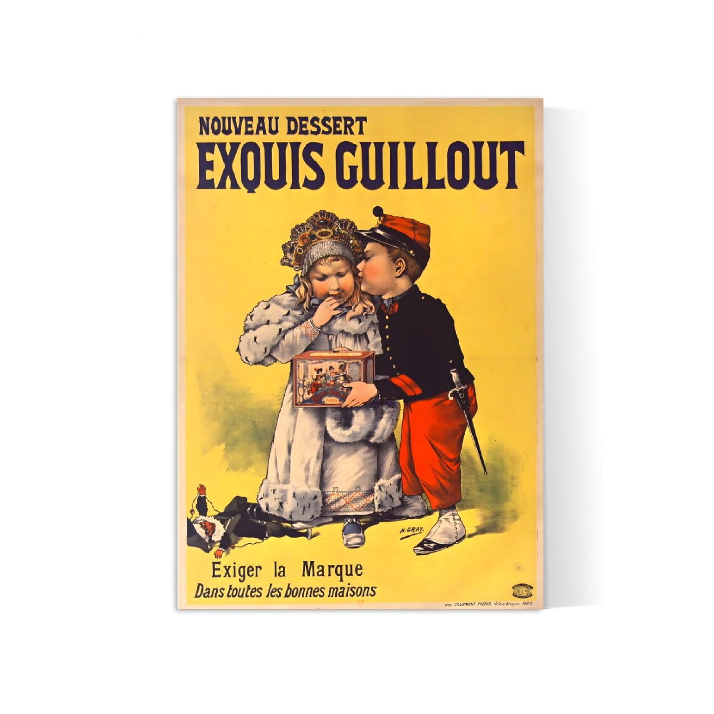 Affiche cuisine vintage "Exquis Guillout" - Vintaget - Haute Définition - papier mat 230gr/m² - Poster Vintage
