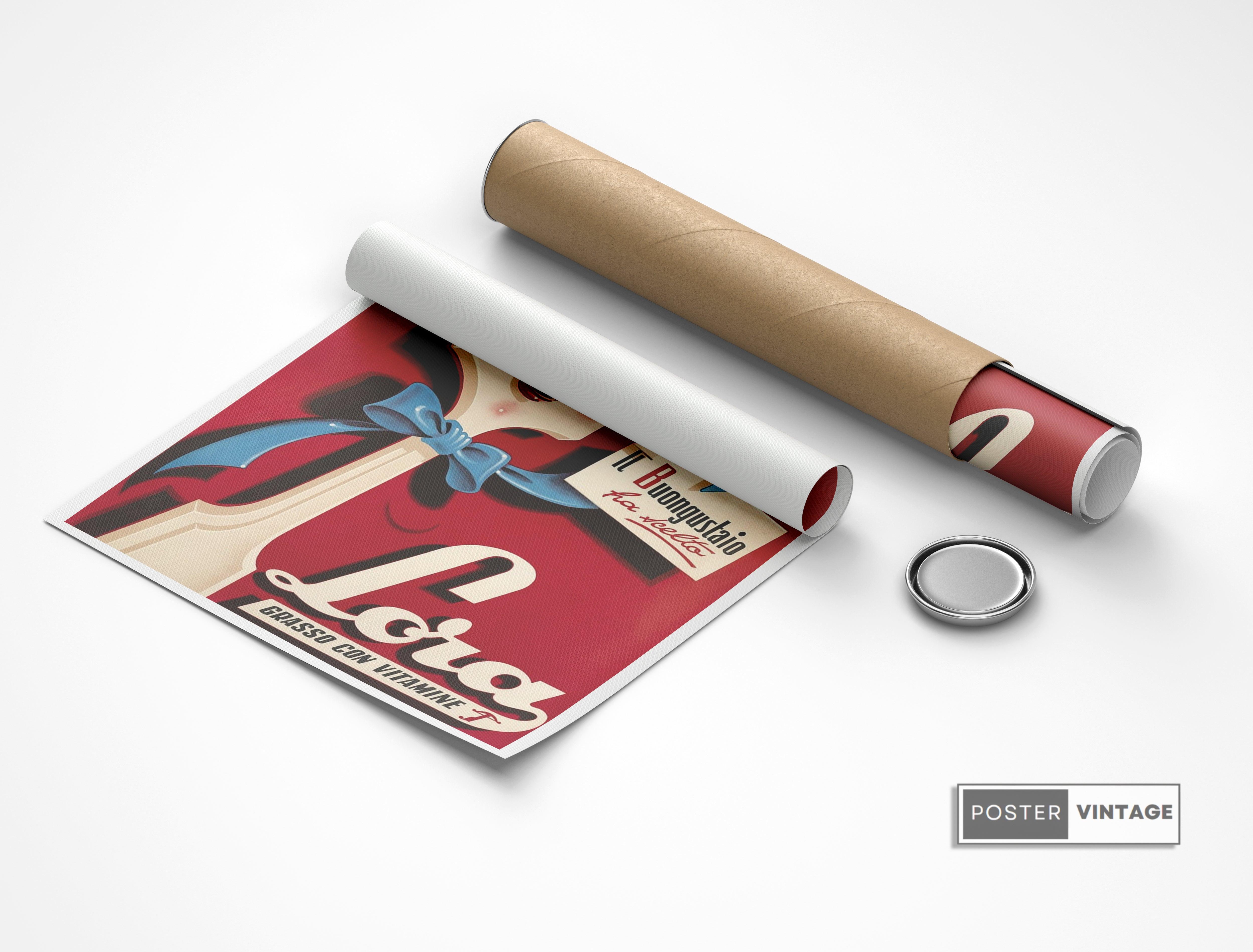 Affiche cuisine vintage "Lora"- Haute Définition - papier mat 230gr/m² - Poster Vintage