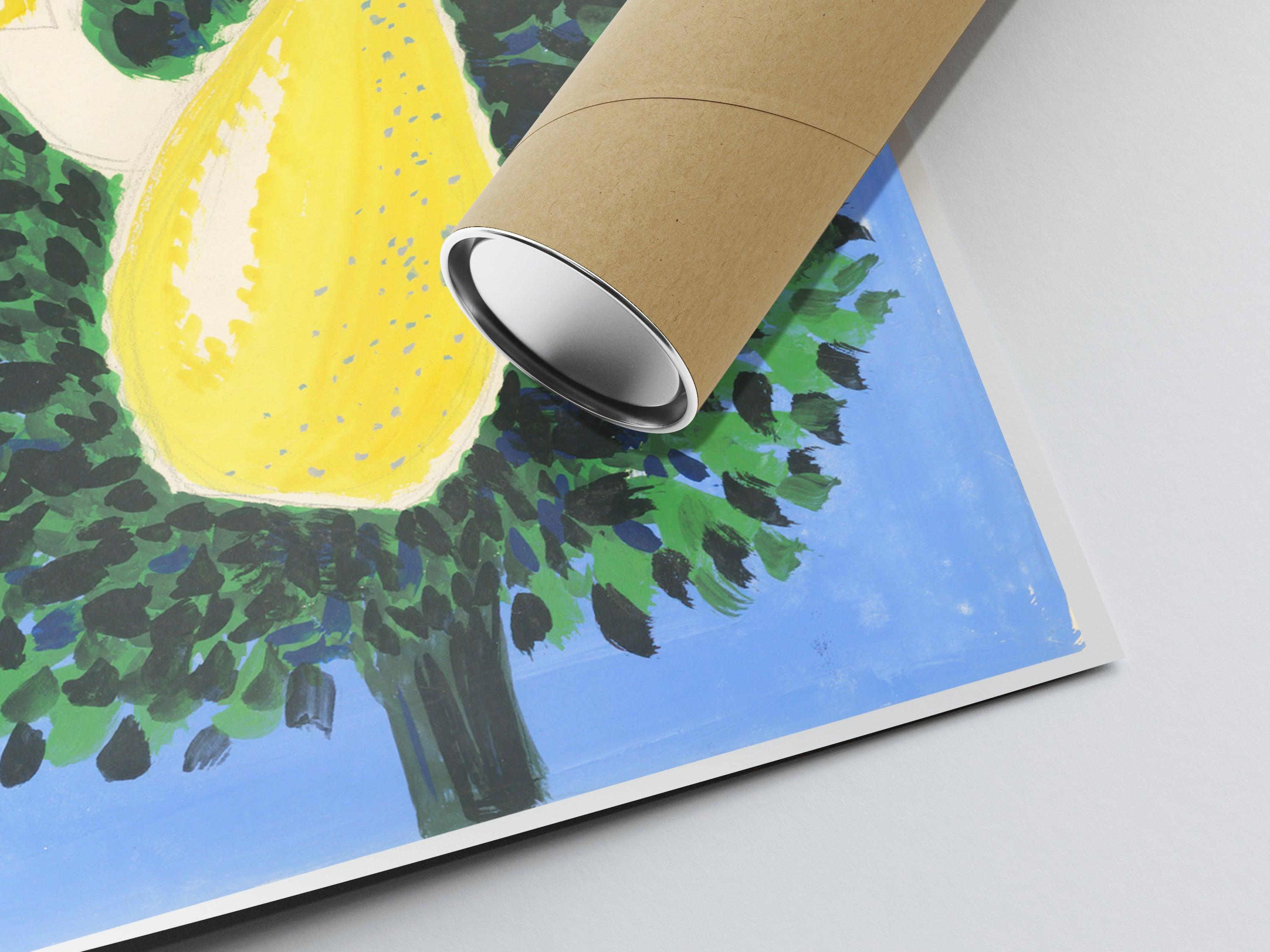 Affiche Orangina "Arbre fruitier" - Villemot - Haute Définition - papier mat 230gr/m² - Poster Vintage