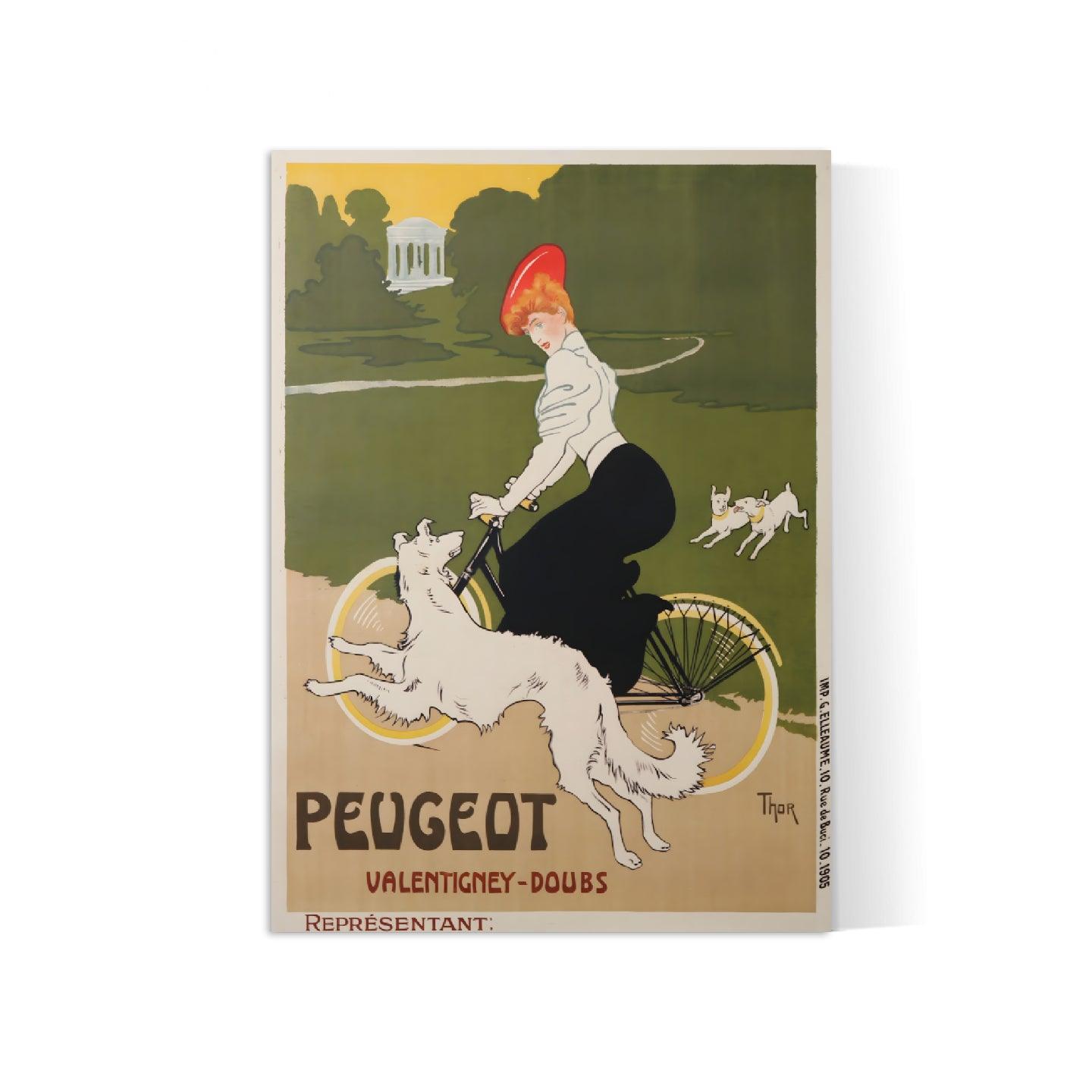 Affiche velo vintage "Peugeot" - Walter Thor - Haute Définition - papier mat 230gr/m² - Poster Vintage