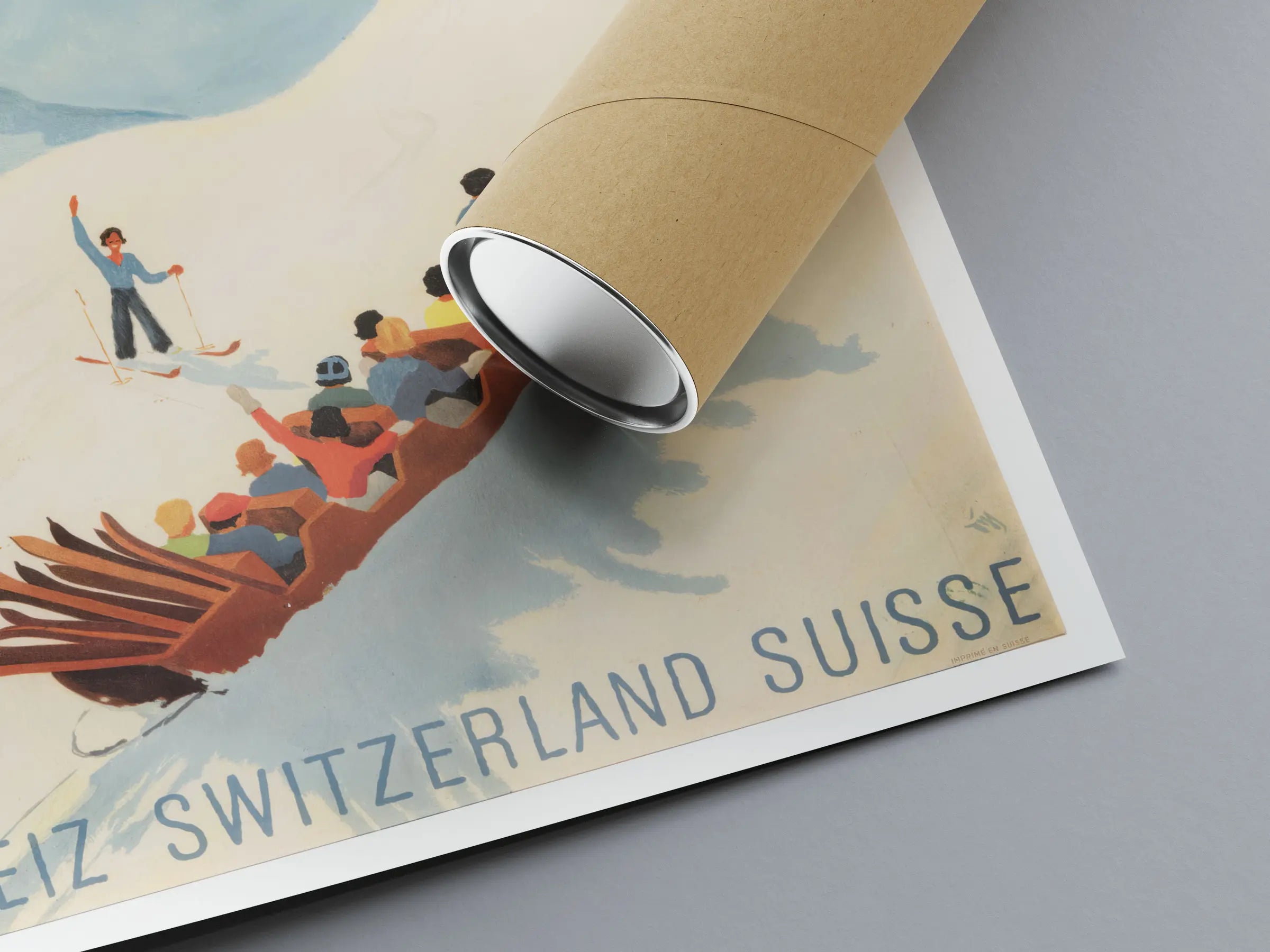 Vintage-Ski-Poster „Braunwald Schweiz“ – Alex Walter Diggelmann – High Definition – mattes Papier 230 g/m²