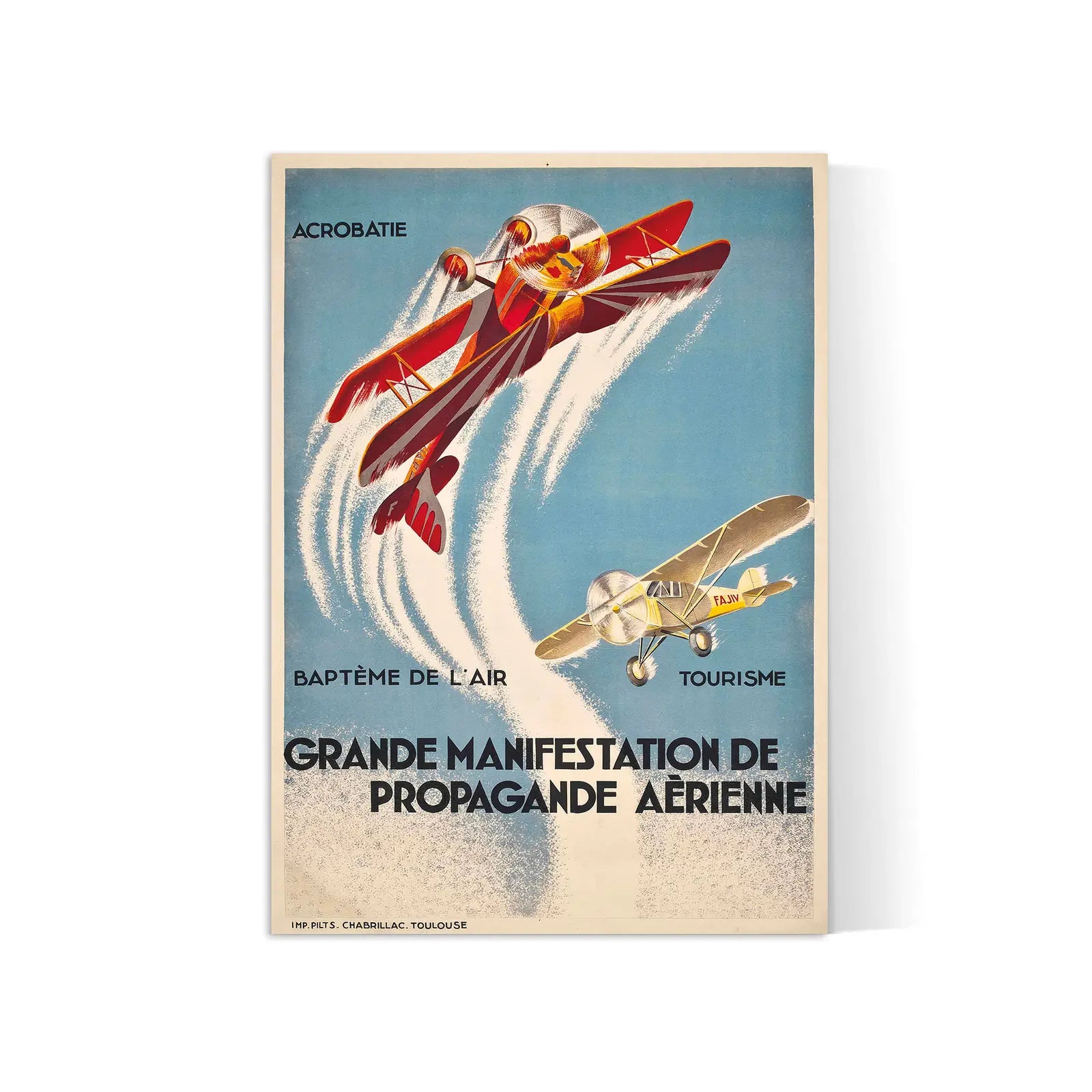 Vintage-Luftfahrtplakat „Great Air Propaganda Demonstration“ – High Definition – 230 g/m² mattes Papier