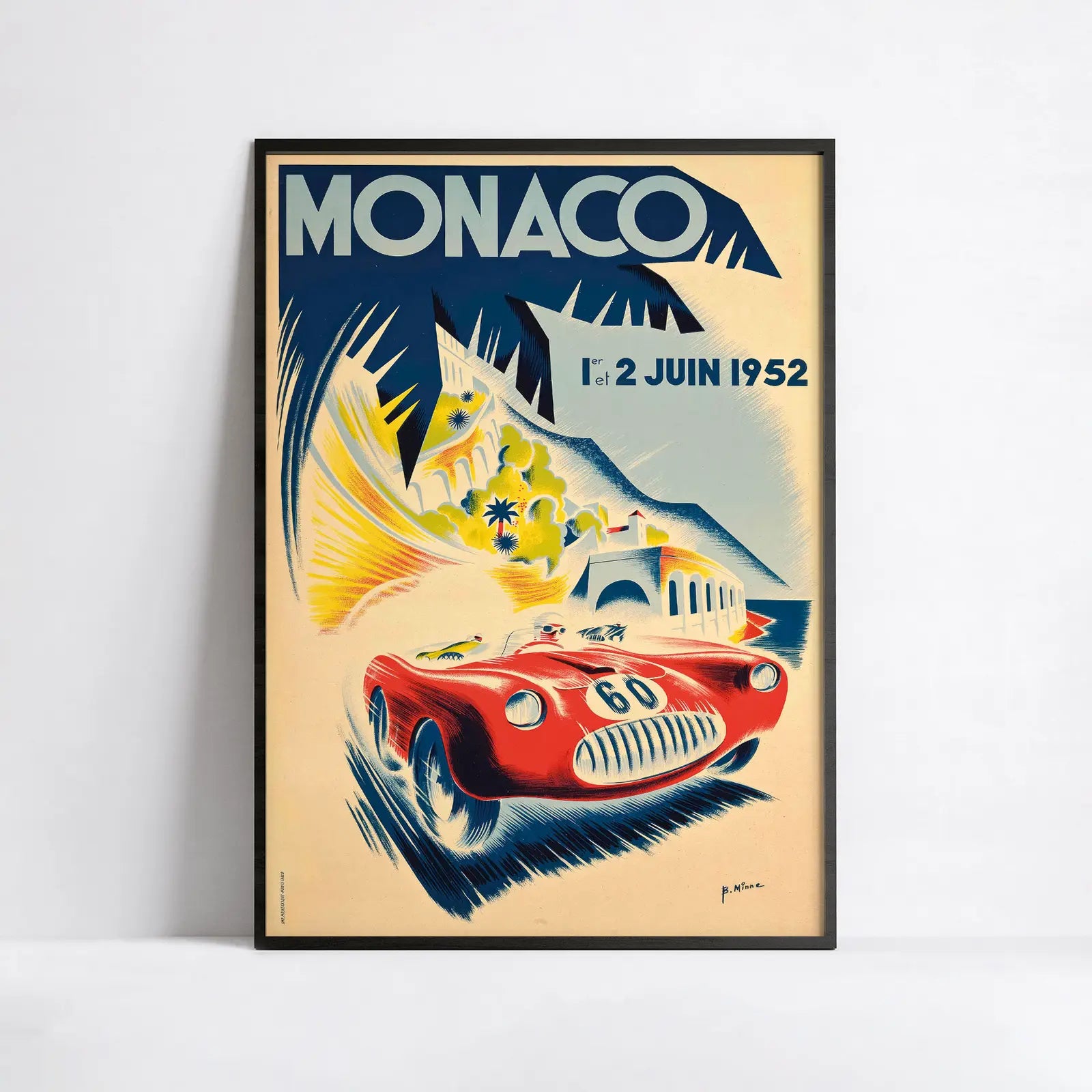 Oldtimer-Poster „Monaco Grand Prix 1952“ – High Definition – mattes Papier 230 g/m²