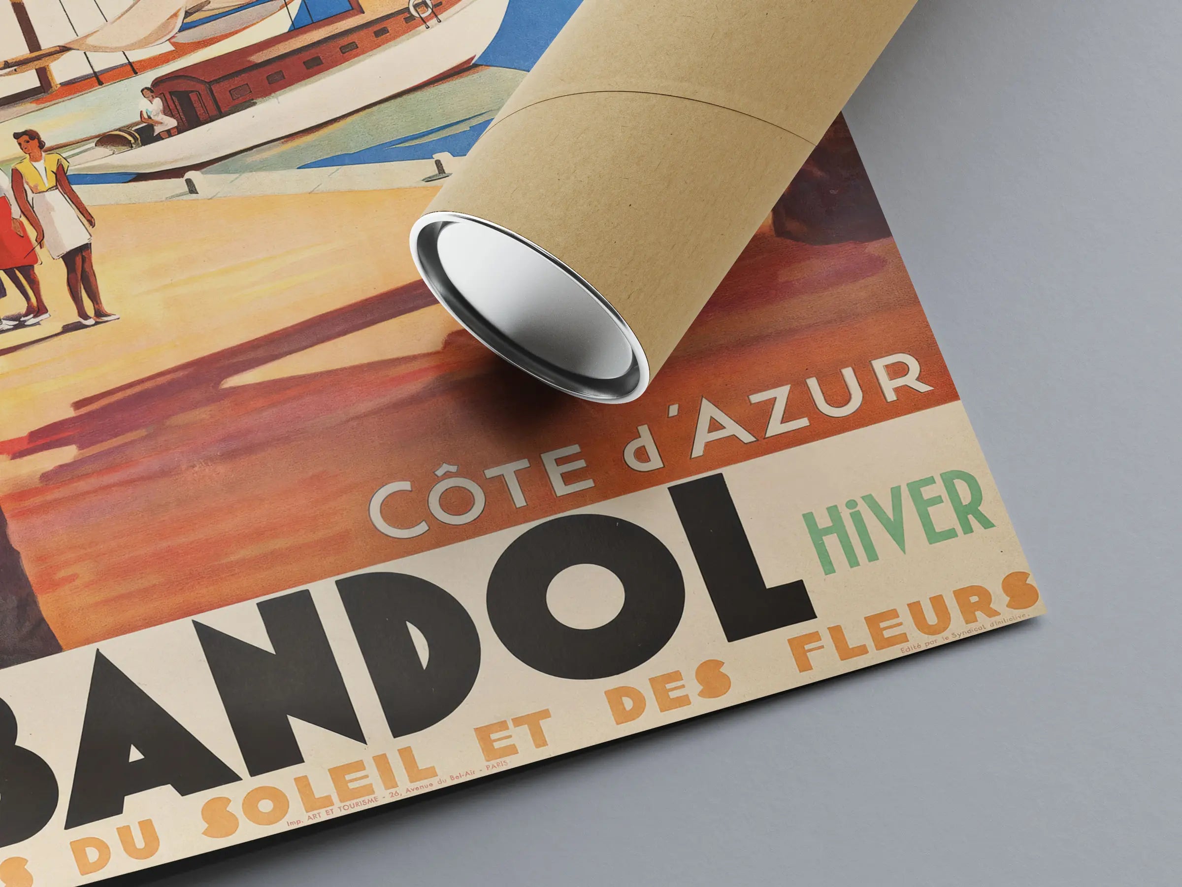Vintage-Reiseplakat „Bandol“ – E. Paul Champseix – High Definition – mattes Papier 230 g/m²