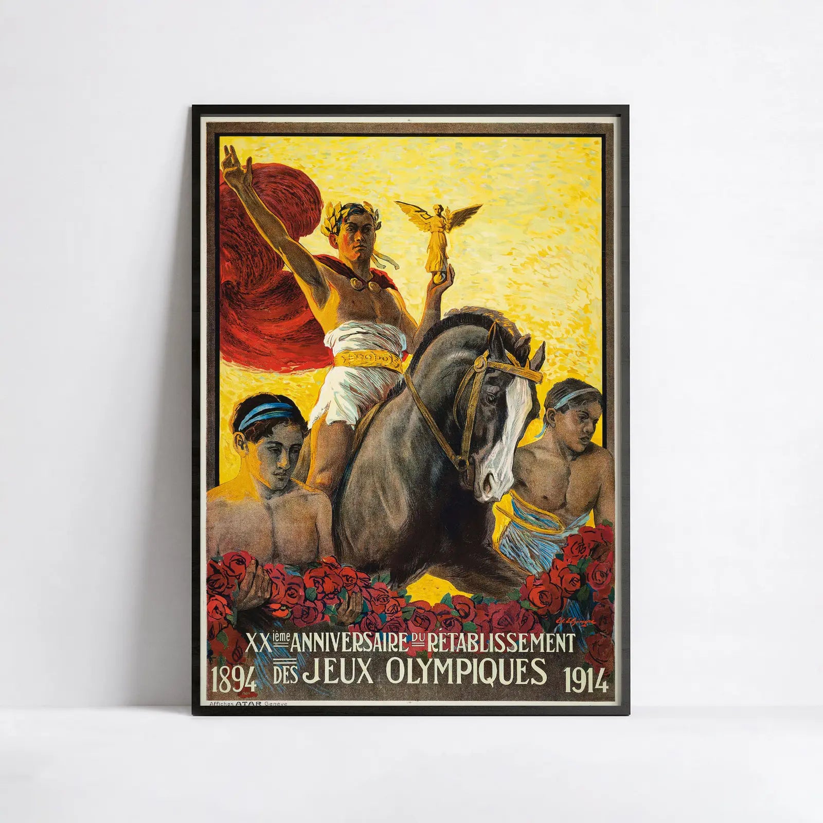 Vintage-Poster „XXIst Anniversary First Establishment of the Monaco Games“ – Édouard Elzingre – High Definition – mattes Papier 230 g/m²