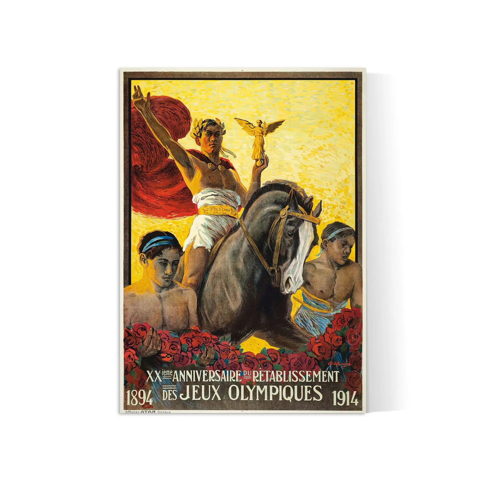 Vintage-Poster „XXIst Anniversary First Establishment of the Monaco Games“ – Édouard Elzingre – High Definition – mattes Papier 230 g/m²