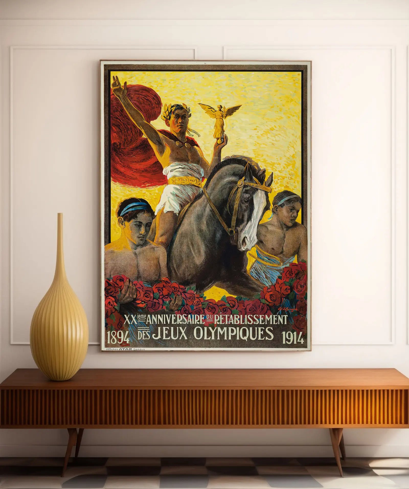 Vintage-Poster „XXIst Anniversary First Establishment of the Monaco Games“ – Édouard Elzingre – High Definition – mattes Papier 230 g/m²