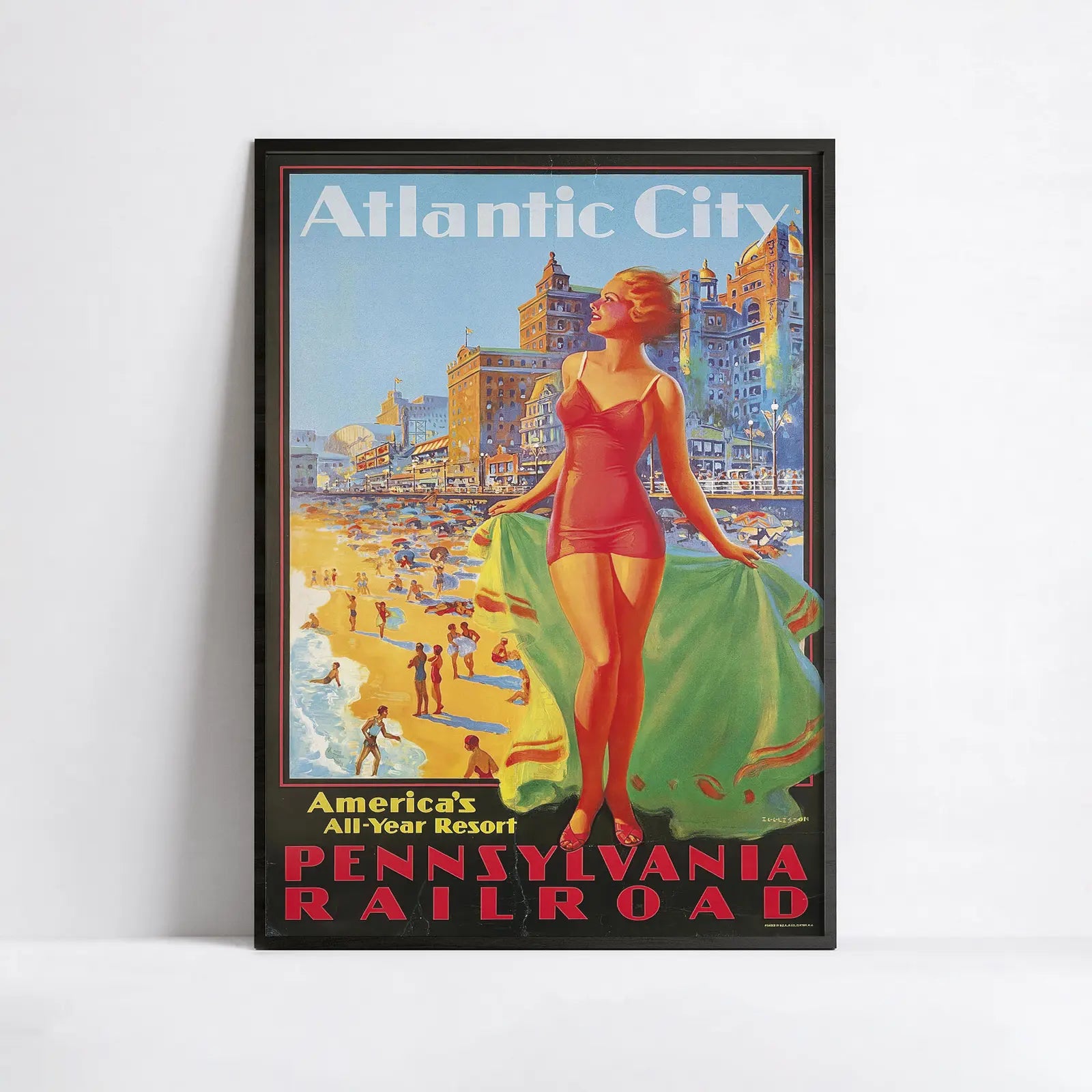 Vintage-Reiseplakat „Atlantic Coast Line Railroad“ – Edward Mirson Eggleston – High Definition – 230 g/m² mattes Papier