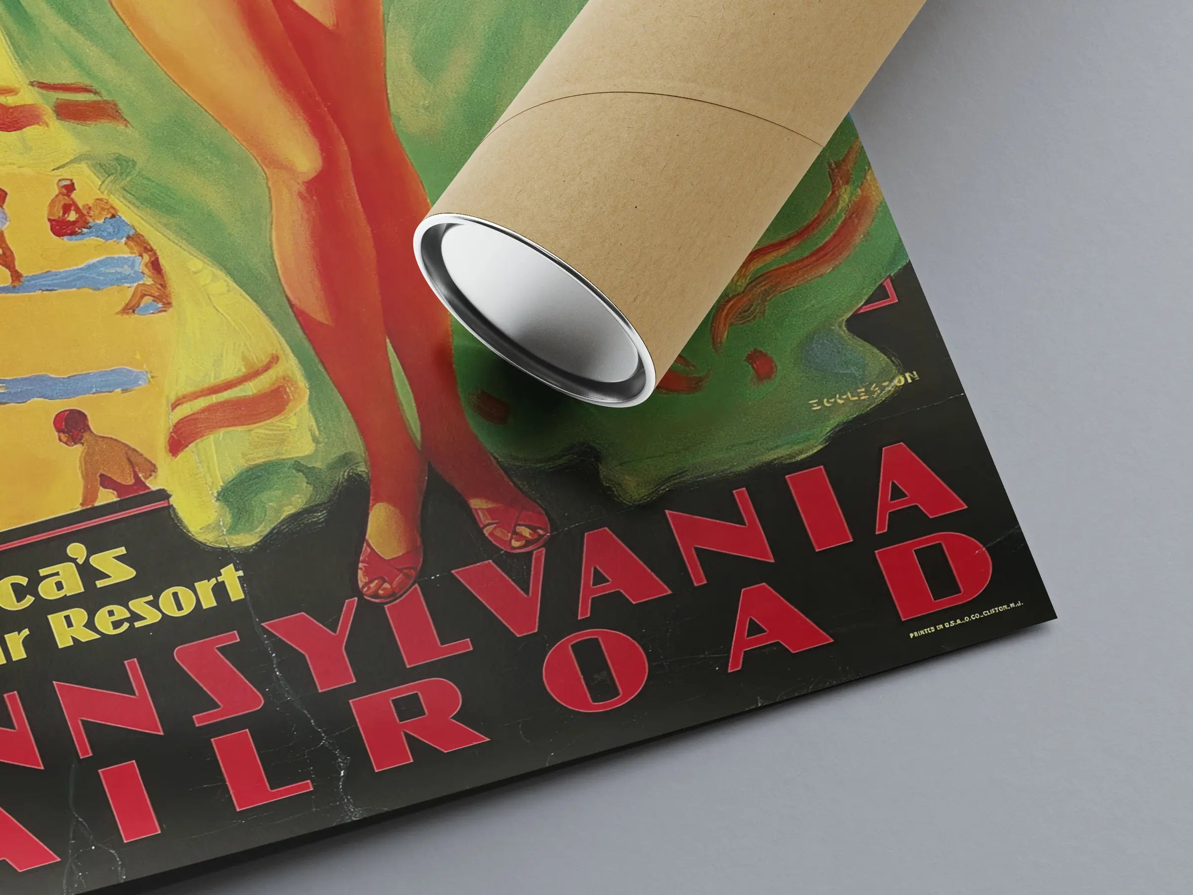 Vintage-Reiseplakat „Atlantic Coast Line Railroad“ – Edward Mirson Eggleston – High Definition – 230 g/m² mattes Papier