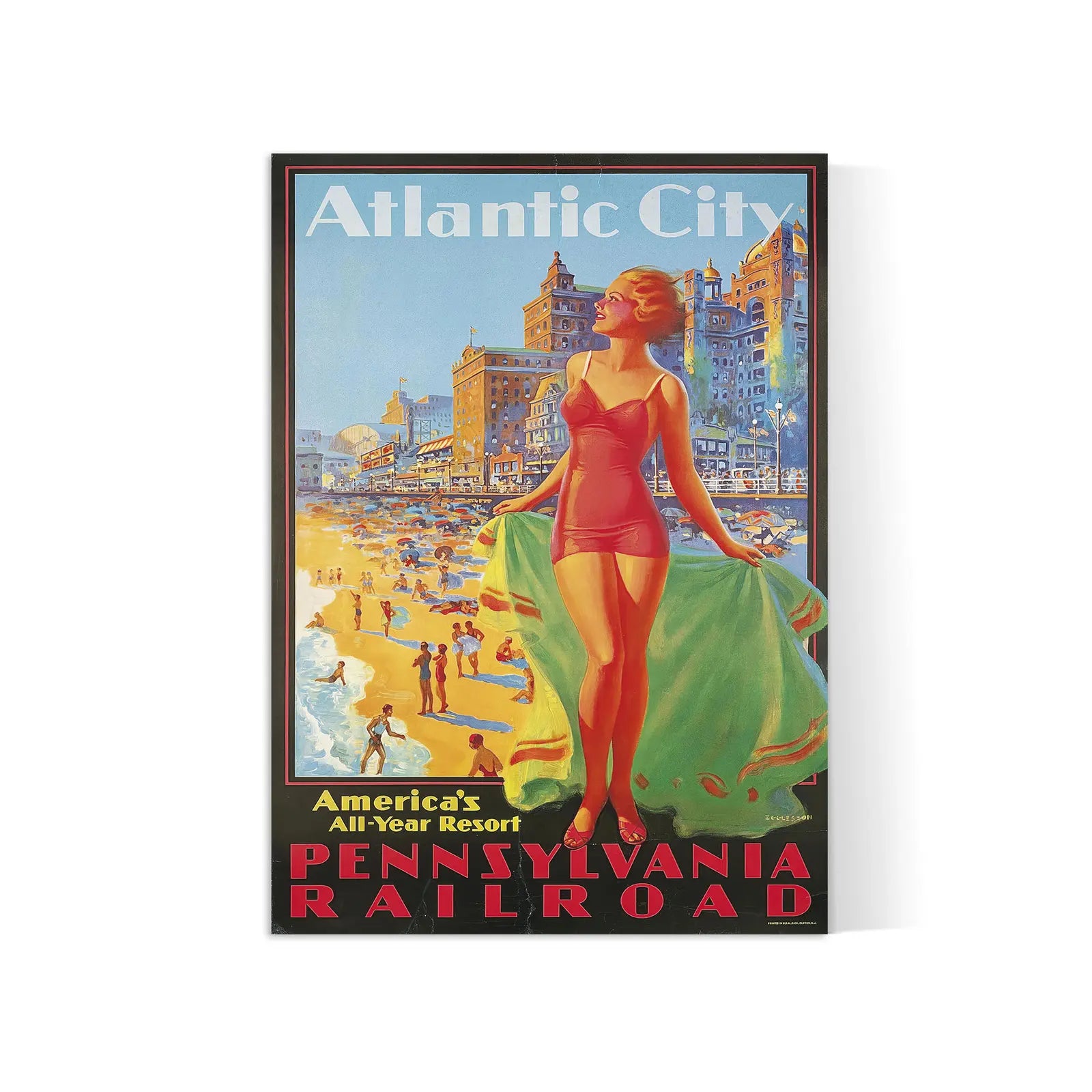 Vintage-Reiseplakat „Atlantic Coast Line Railroad“ – Edward Mirson Eggleston – High Definition – 230 g/m² mattes Papier