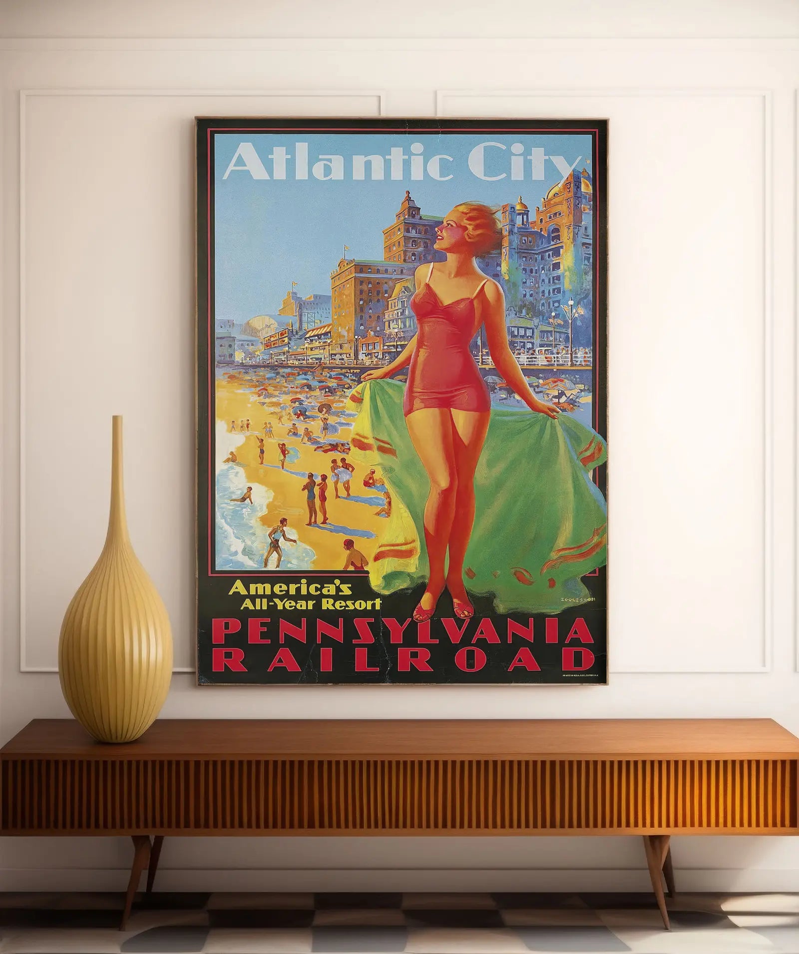 Vintage-Reiseplakat „Atlantic Coast Line Railroad“ – Edward Mirson Eggleston – High Definition – 230 g/m² mattes Papier