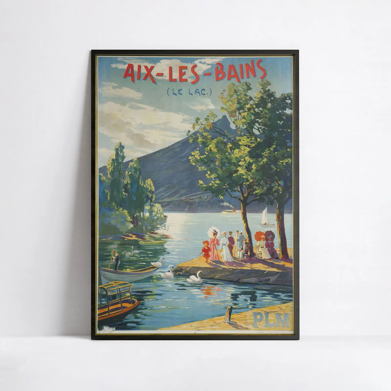 Vintage-Stadtplakat „Aix-les-Bains“ – François-Charles Cachoud – High Definition – mattes Papier 230 g/m²