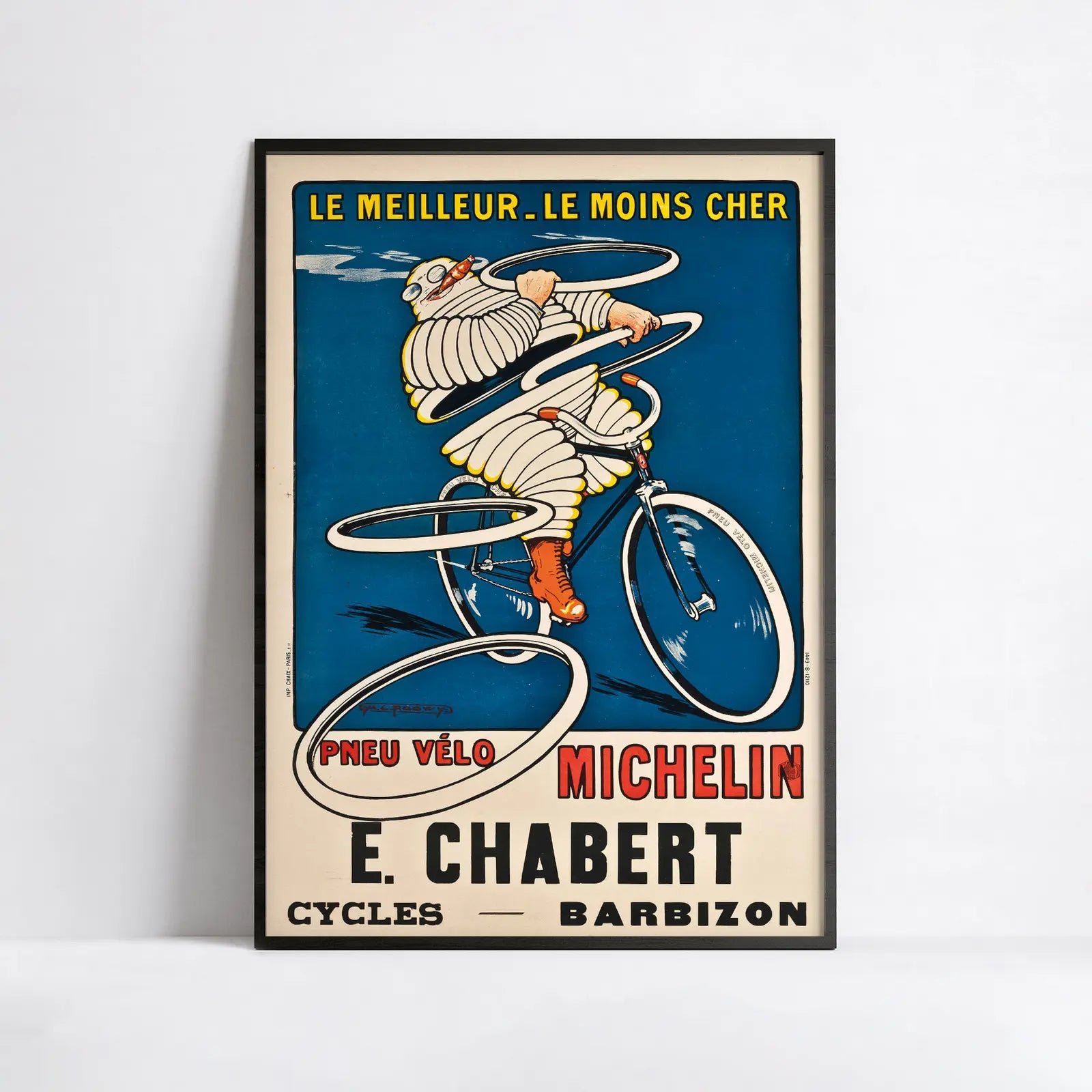 Vintage-Werbeplakat „Pneu Vélo Michelin“ – HL Roowy – High Definition – mattes Papier 230 g/m²