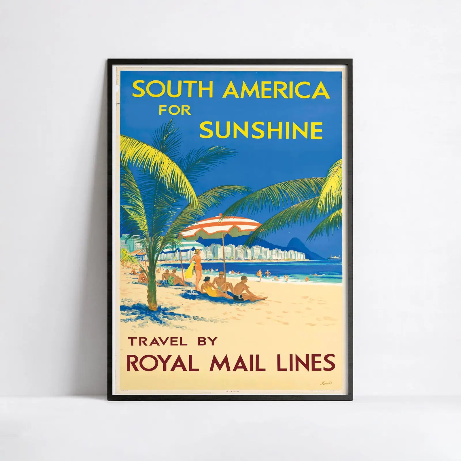 Vintage-Reiseplakat „South America for Sunshine“ – Jarvis – High Definition – mattes Papier 230 g/m²