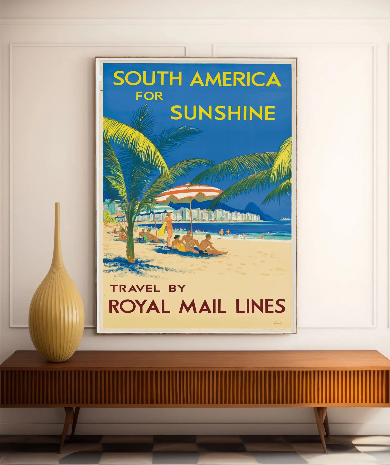 Vintage-Reiseplakat „South America for Sunshine“ – Jarvis – High Definition – mattes Papier 230 g/m²