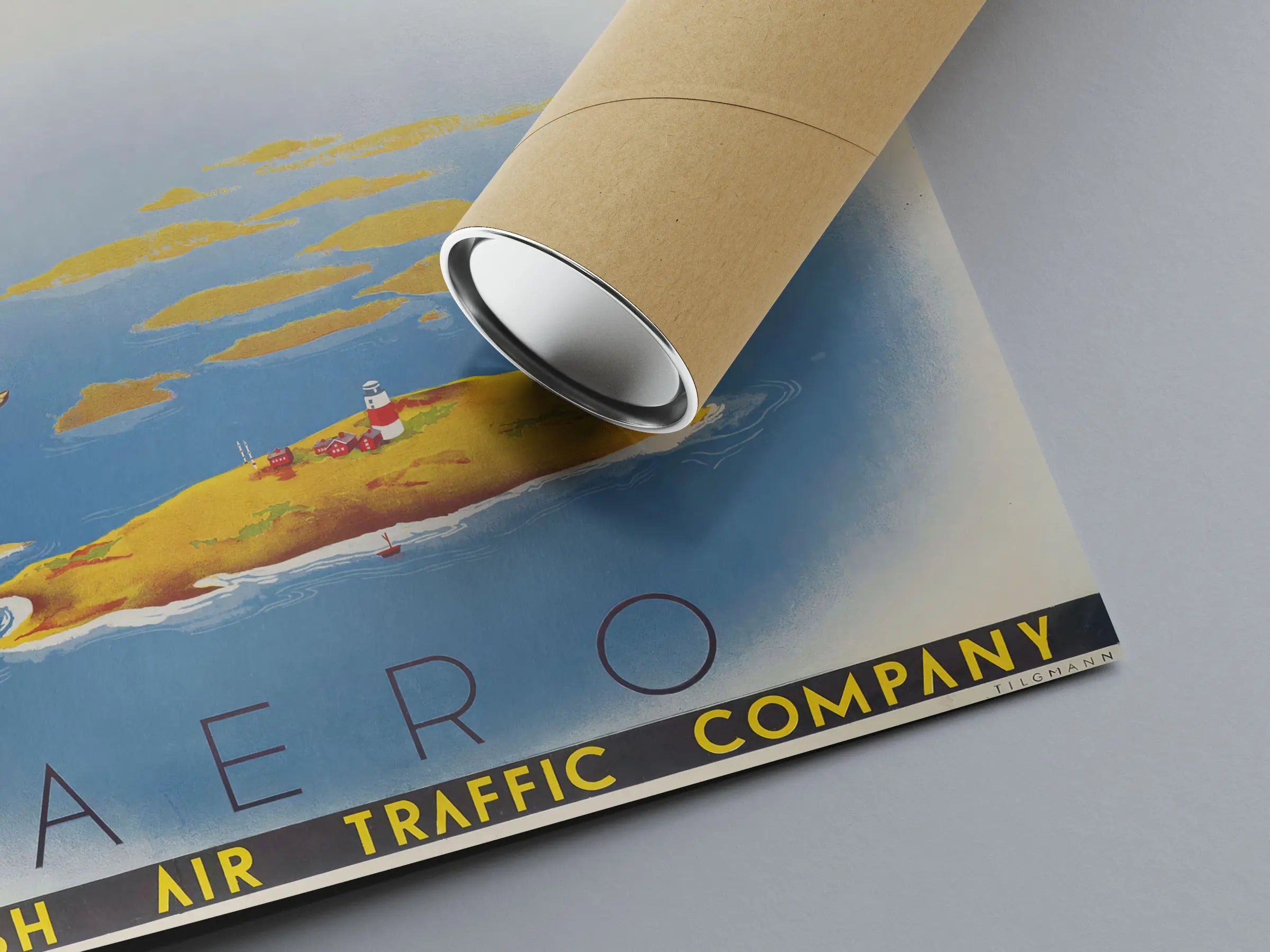 Vintage-Luftfahrtposter „Aero Finnish Airs“ – Jorma Suhonen – High Definition – mattes Papier 230 g/m²