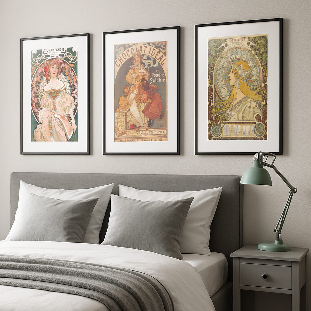 Lot 3 affiches vintage "La quintessence de Mucha" (-20% au panier)