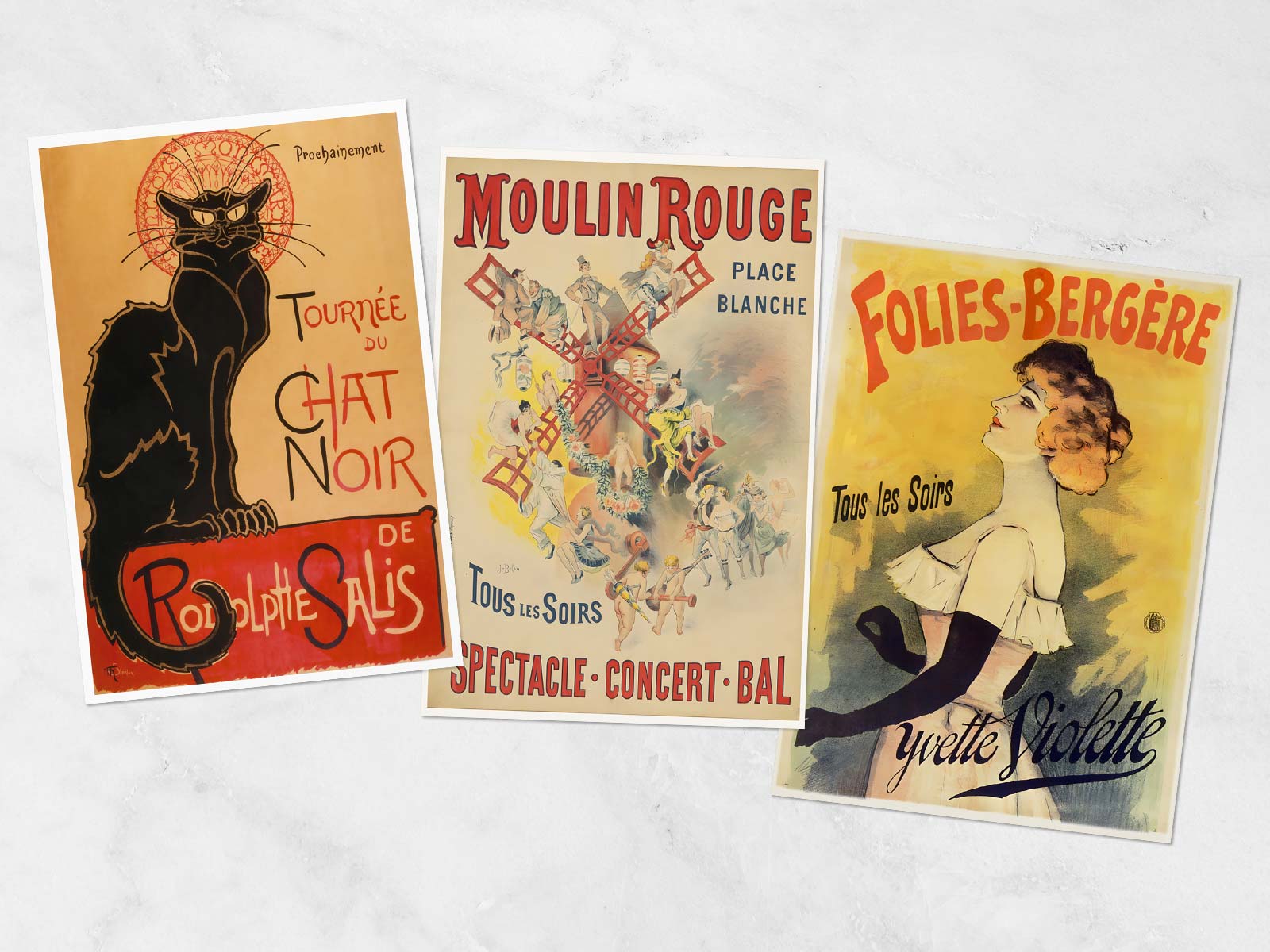 Lot 3 affiches Vintage "l'âme de Paris" (-20% au panier)