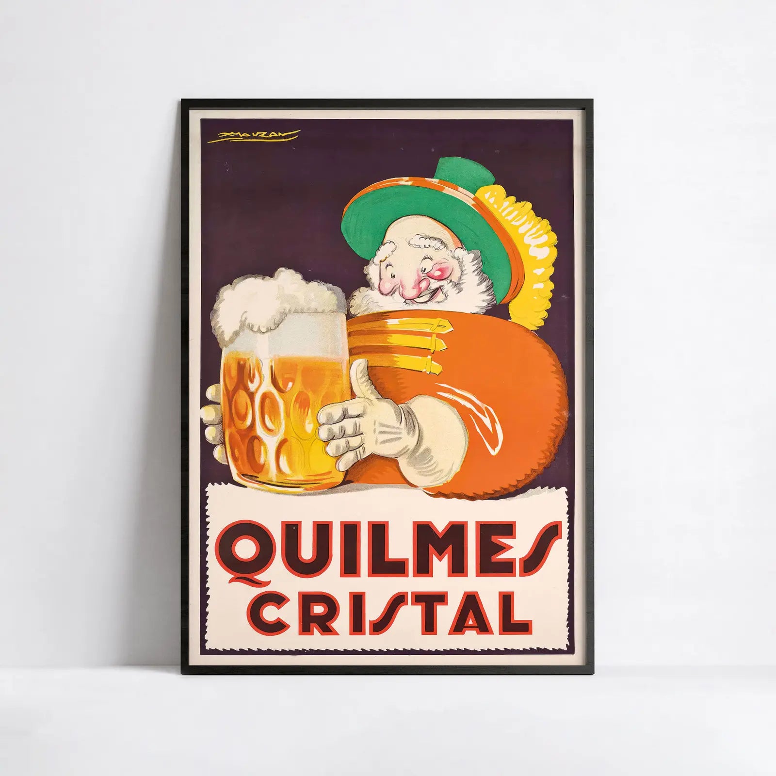 Vintage-Poster „Quilmes Cristal“ – Achille Mauzan – High Definition – mattes Papier 230 g/m²