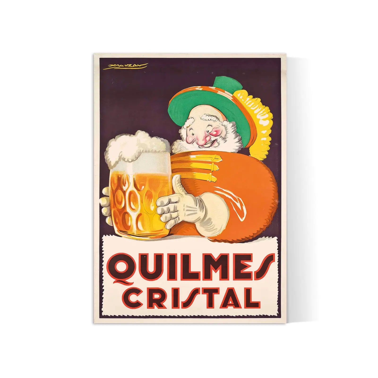 Vintage-Poster „Quilmes Cristal“ – Achille Mauzan – High Definition – mattes Papier 230 g/m²