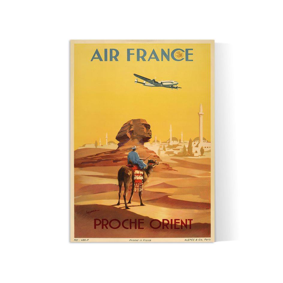 Affiche Air France "Proche Orient" - Vintage - Haute Définition - papier mat 230gr/m2 - Poster Vintage