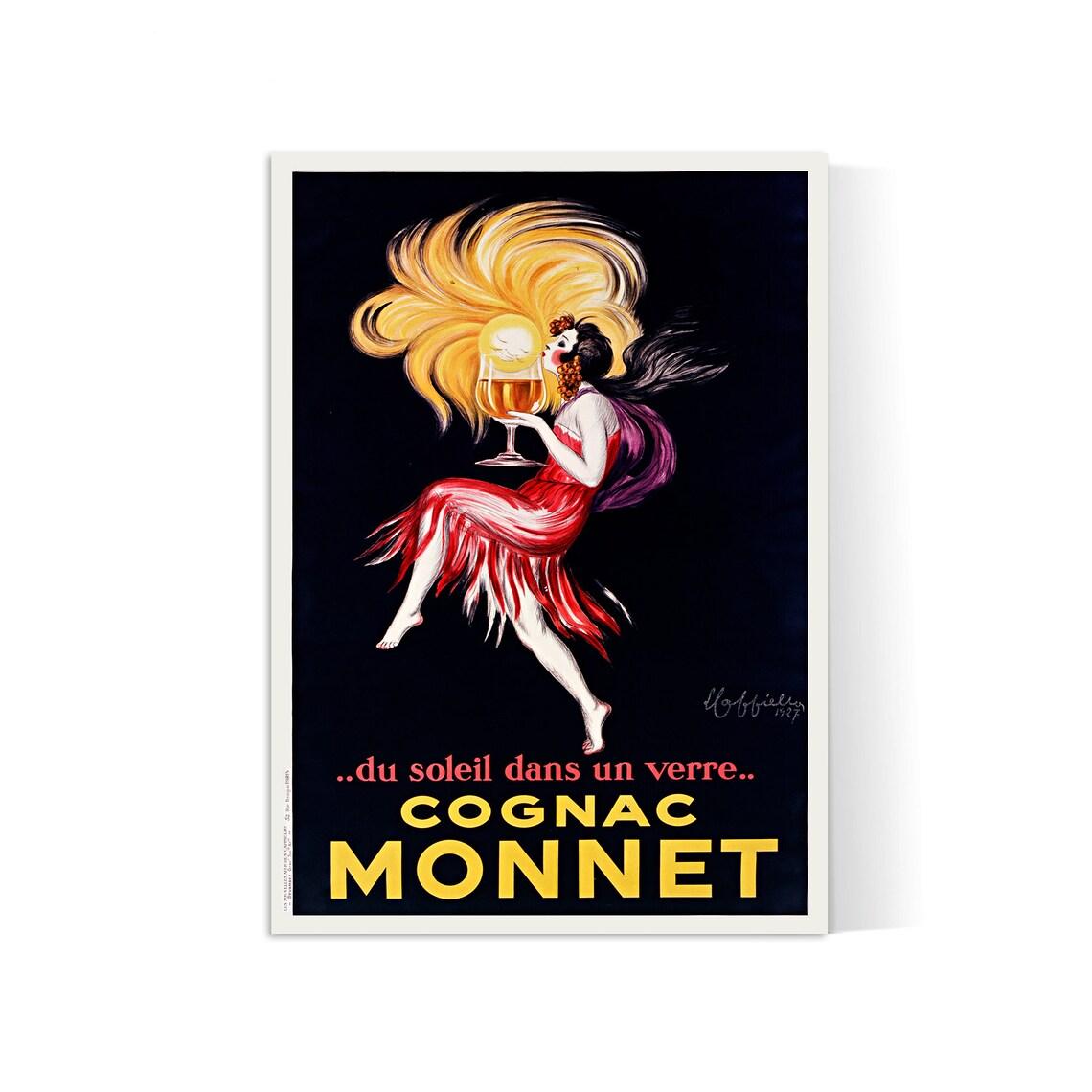 Affiche alcool vintage "Cognac Monnet " Leonetto Cappiello - Haute Définition - papier mat 230gr/m2 - Poster Vintage