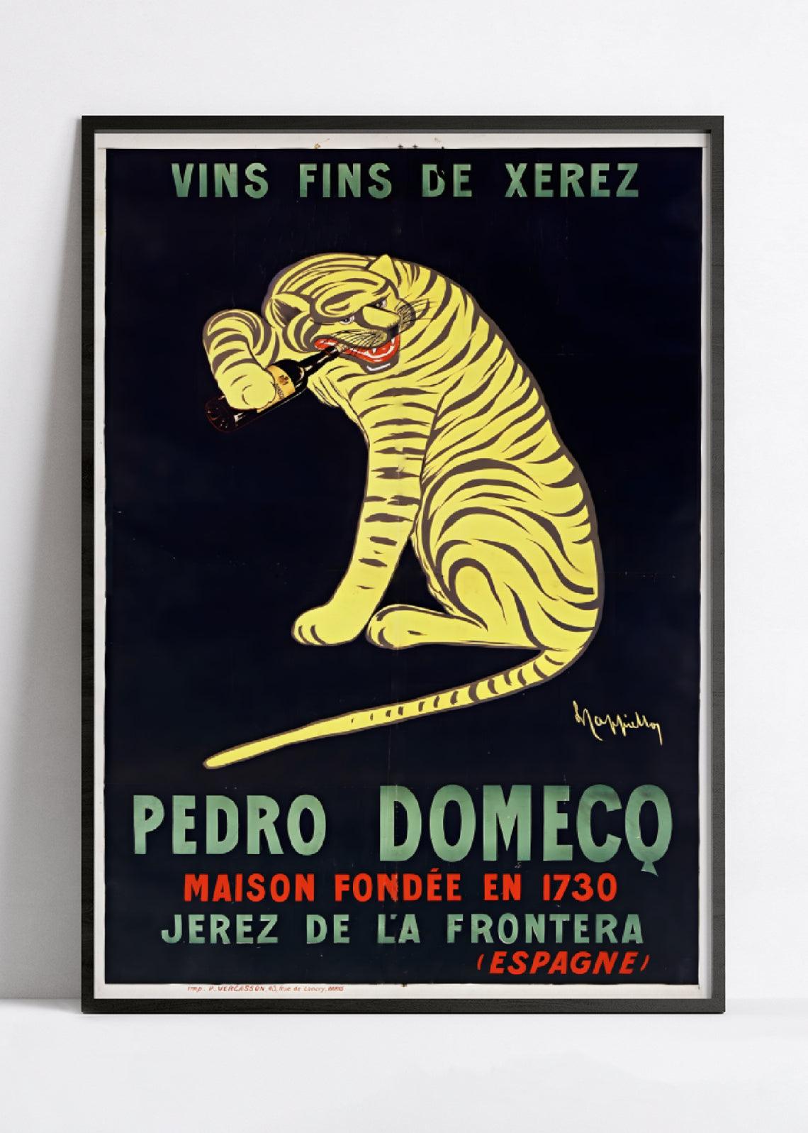 Affiche alcool vintage "Pedro Domecq" - Leonetto Cappiello- Haute Définition - papier mat 230gr/m2 - Poster Vintage