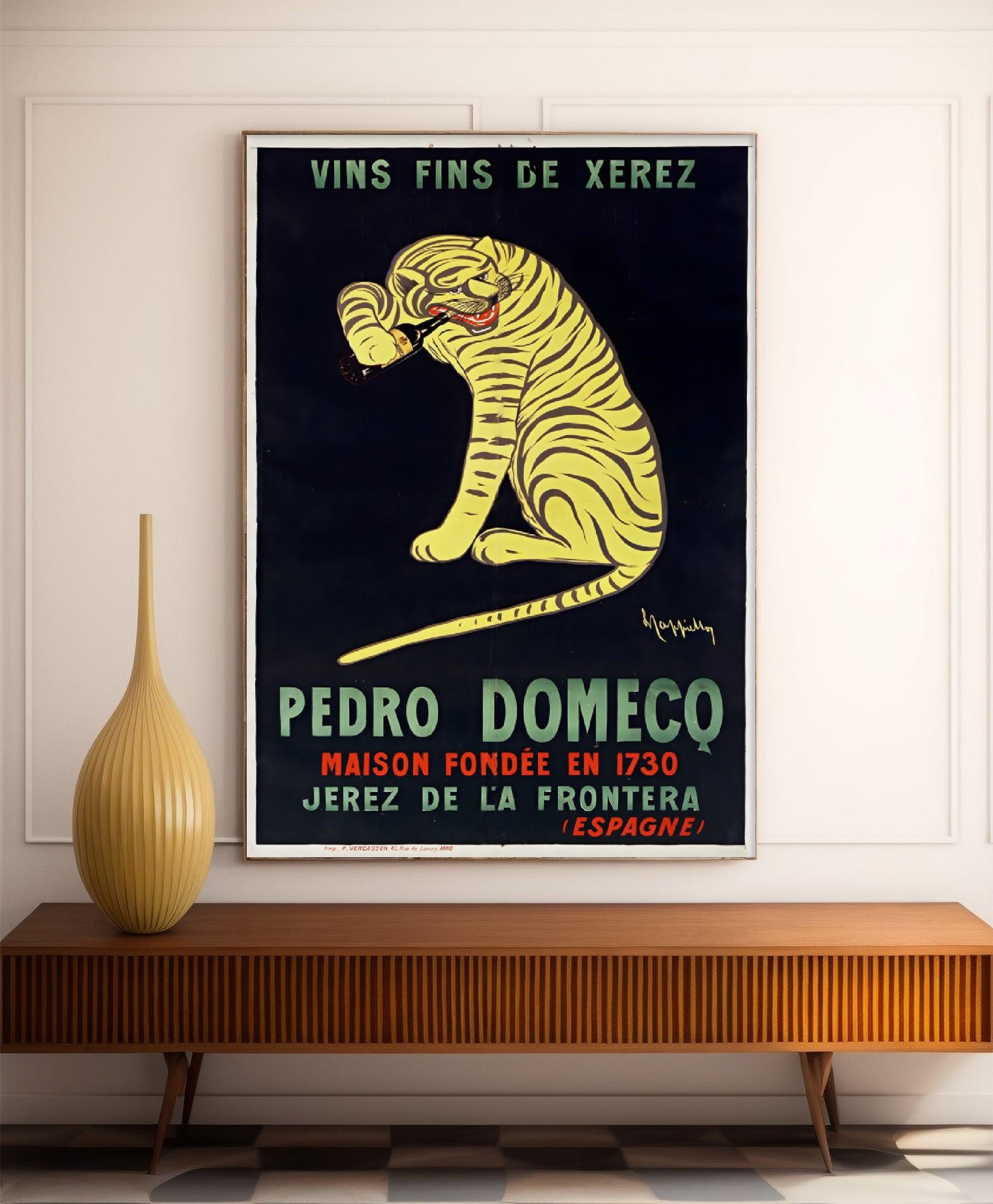 Affiche alcool vintage "Pedro Domecq" - Leonetto Cappiello- Haute Définition - papier mat 230gr/m2 - Poster Vintage