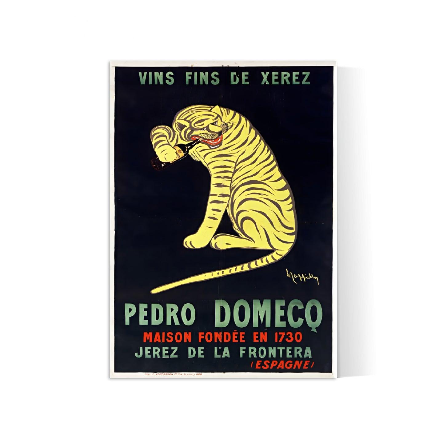 Affiche alcool vintage "Pedro Domecq" - Leonetto Cappiello- Haute Définition - papier mat 230gr/m2 - Poster Vintage