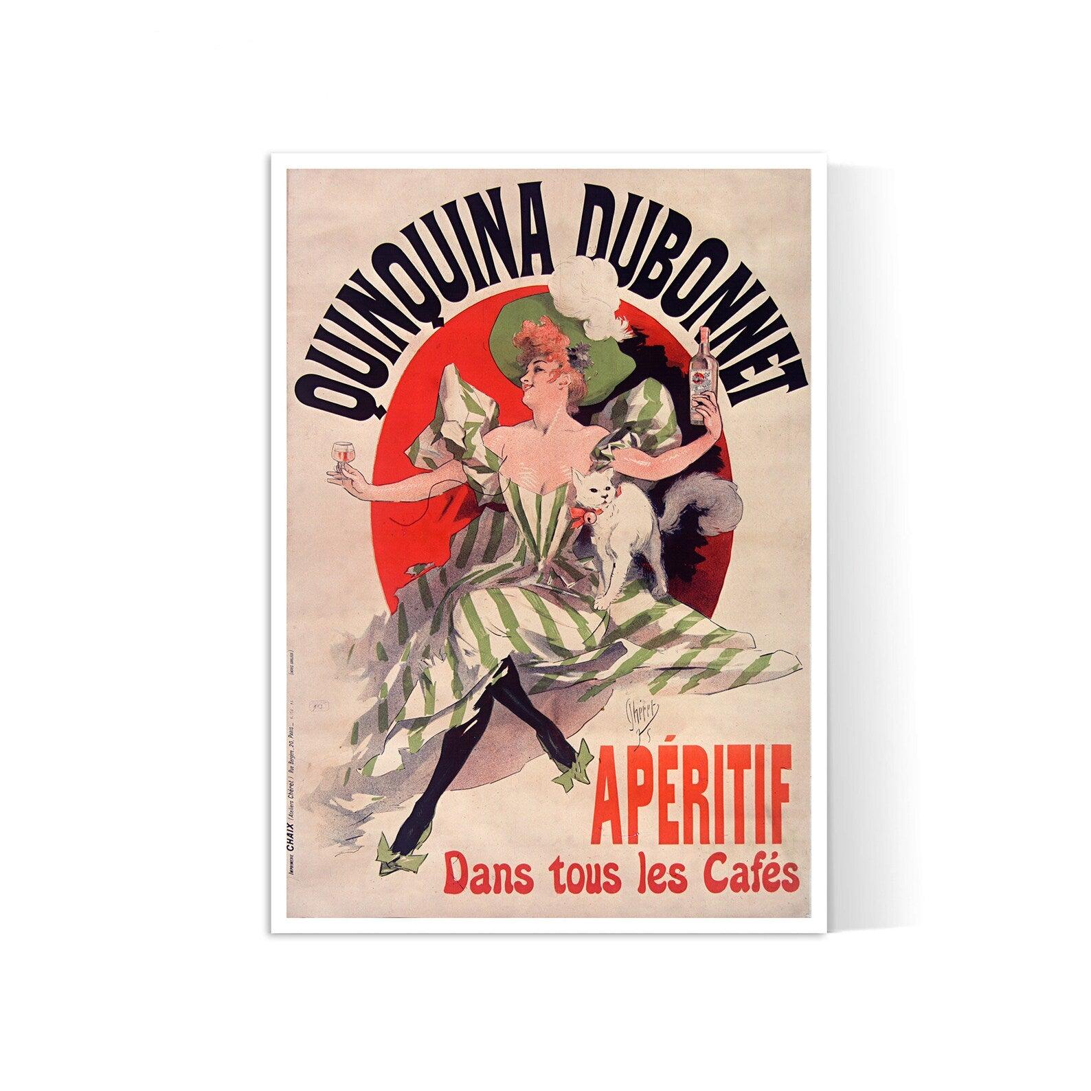 Affiche alcool vintage "QUINQUINA DUBONNET" - Haute Définition - papier mat 230gr/m2 - Poster Vintage