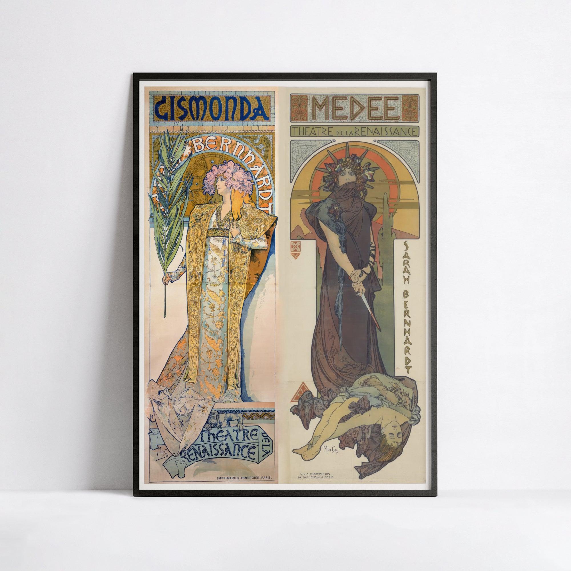 Affiche Alphonse Mucha "Gismonda - Medée" - Art Nouveau - Haute Définition - Poster Vintage