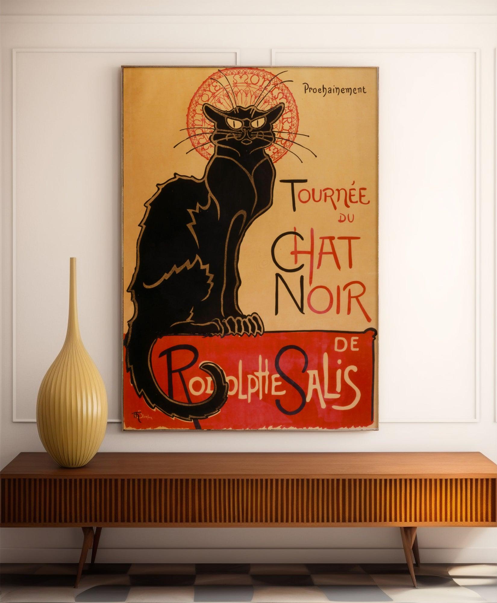 Affiche Art Nouveau "Chat Noir" - Steinlen - Haute Définition - papier mat 230gr/m² - Poster Vintage