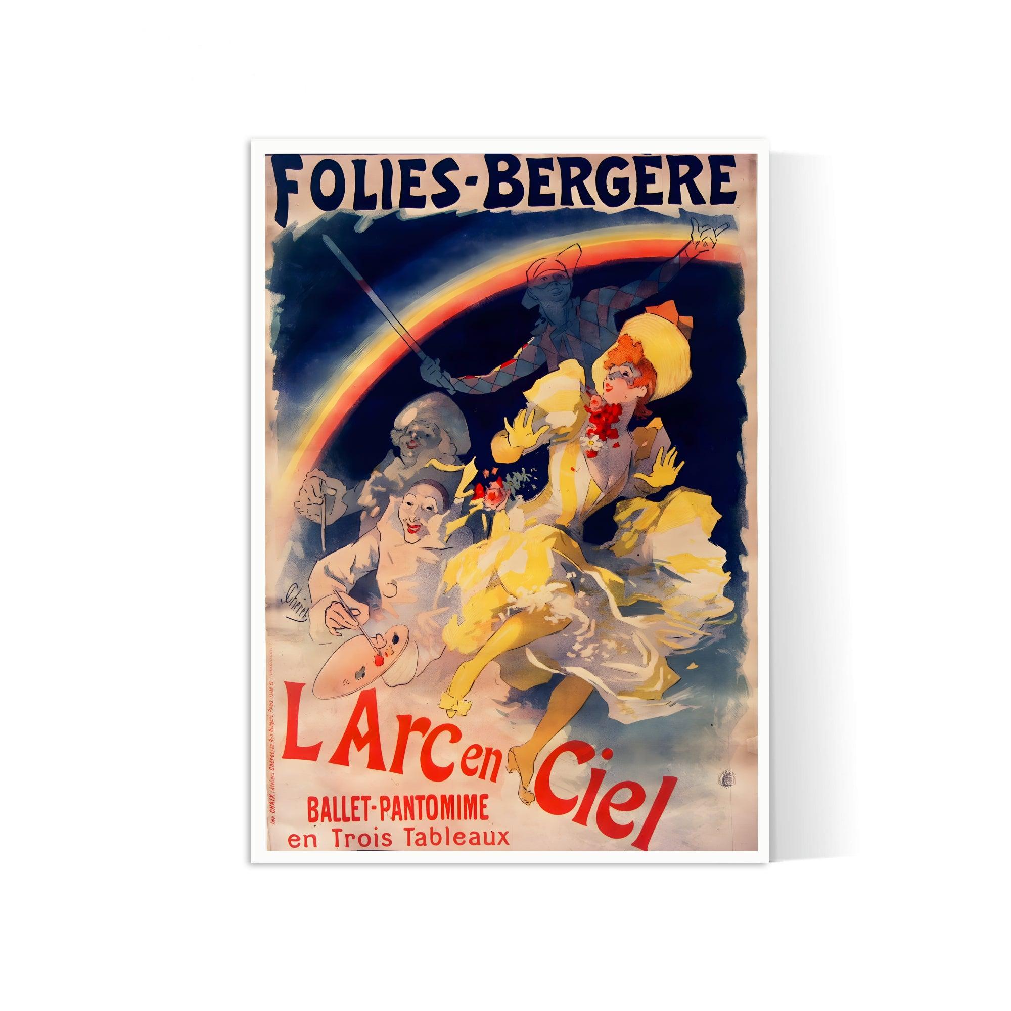 Affiche cabaret vintage "l'Arc en ciel" - Jules Cheret - Haute Définition - papier mat 230gr/m² - Poster Vintage