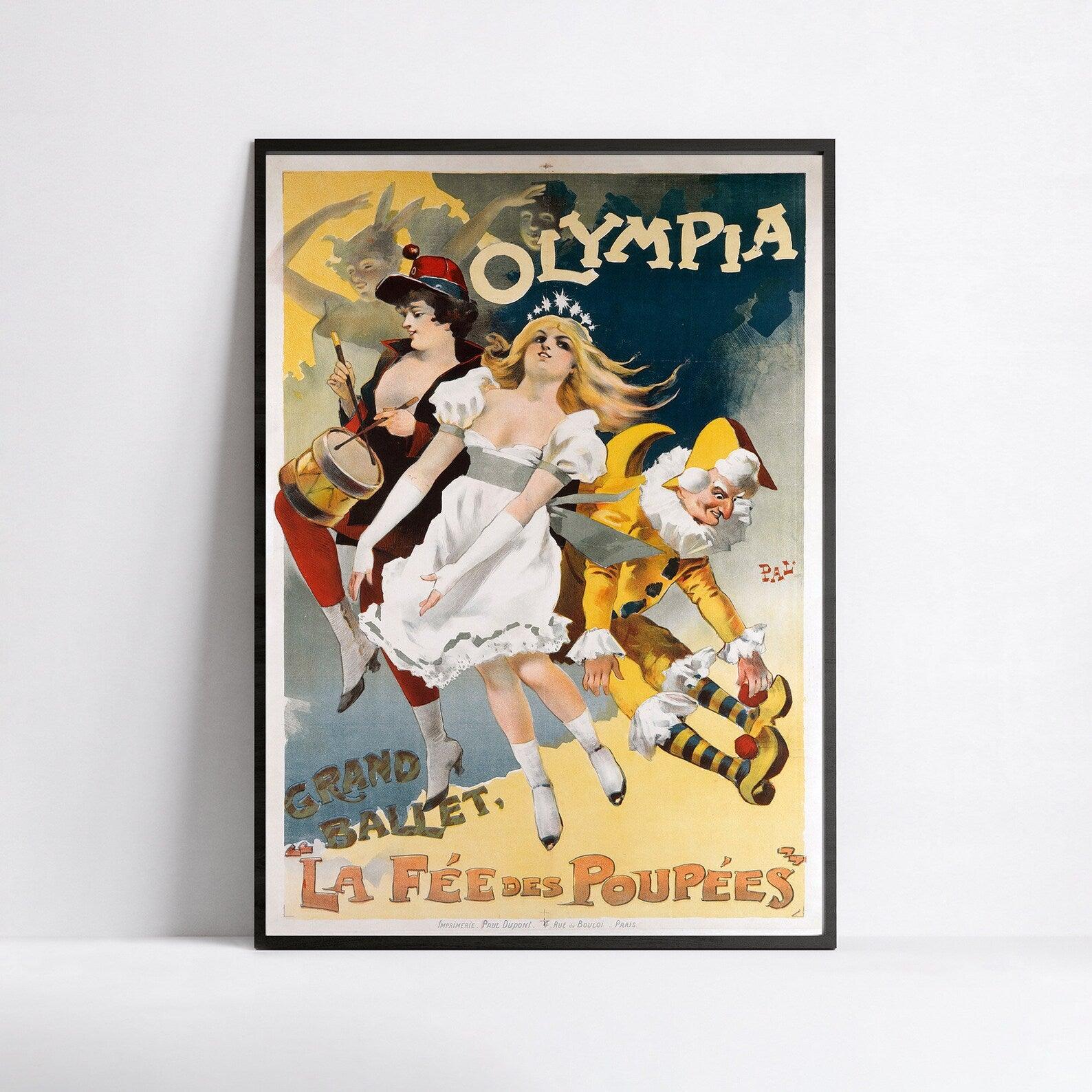 Affiche cabaret vintage " La fée des poupées" -PAL - Haute Définition - papier mat 230gr/m² - Poster Vintage