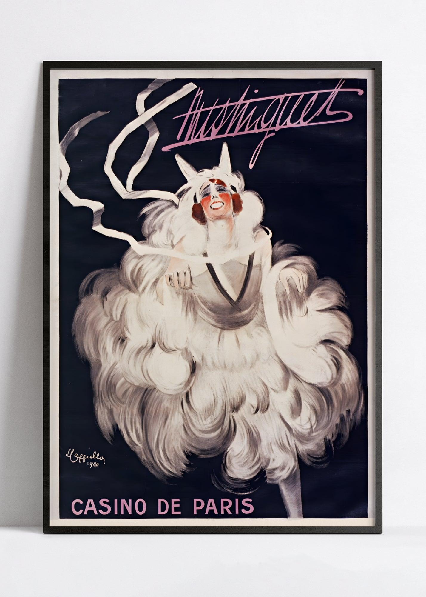 Affiche cabaret vintage "Mistinguett" - Leonetto Cappiello - Haute Définition - papier mat 230gr/m² - Poster Vintage