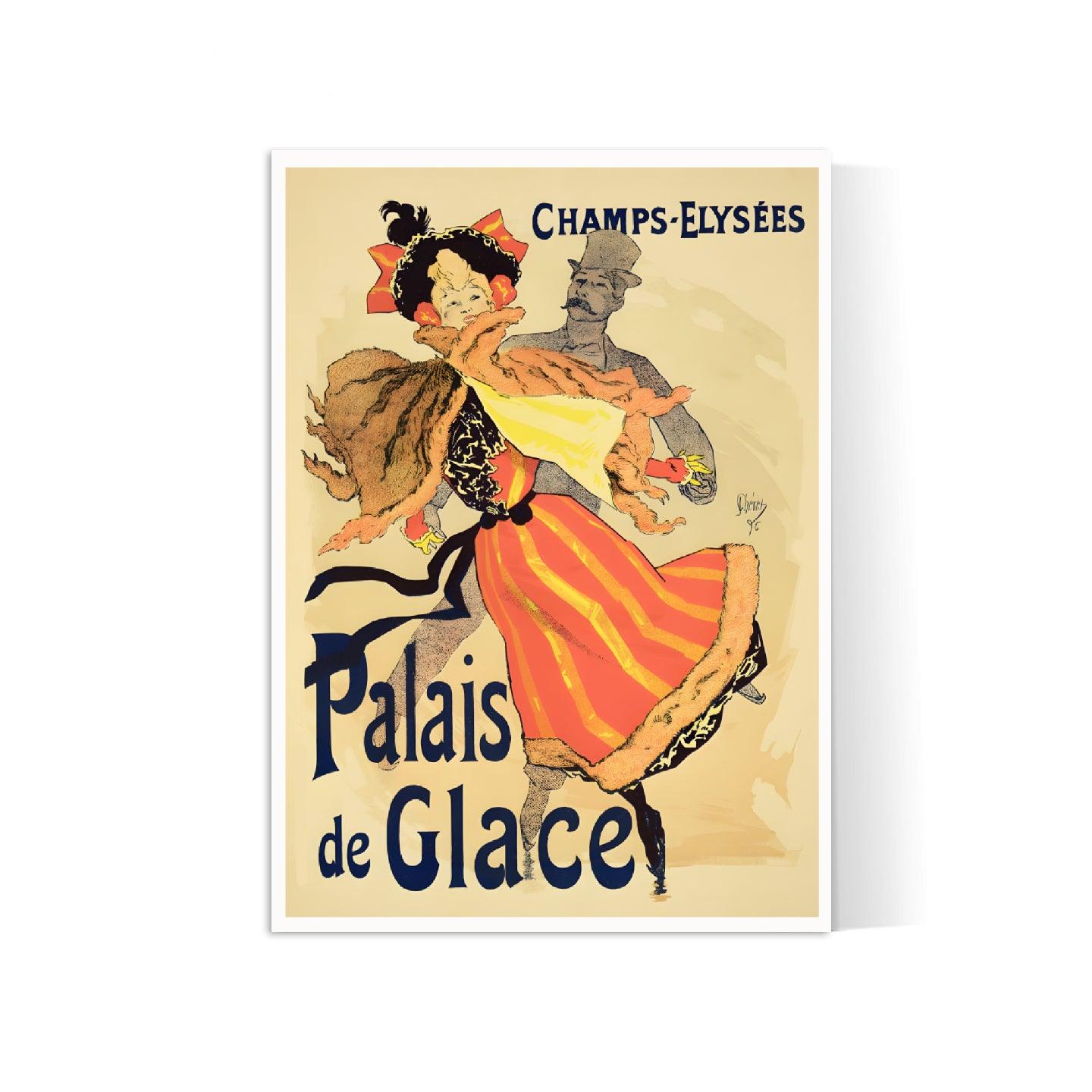 Affiche cabaret vintage "Palais des glaces" - Jules Cheret - Haute Définition - papier mat 230gr/m² - Poster Vintage