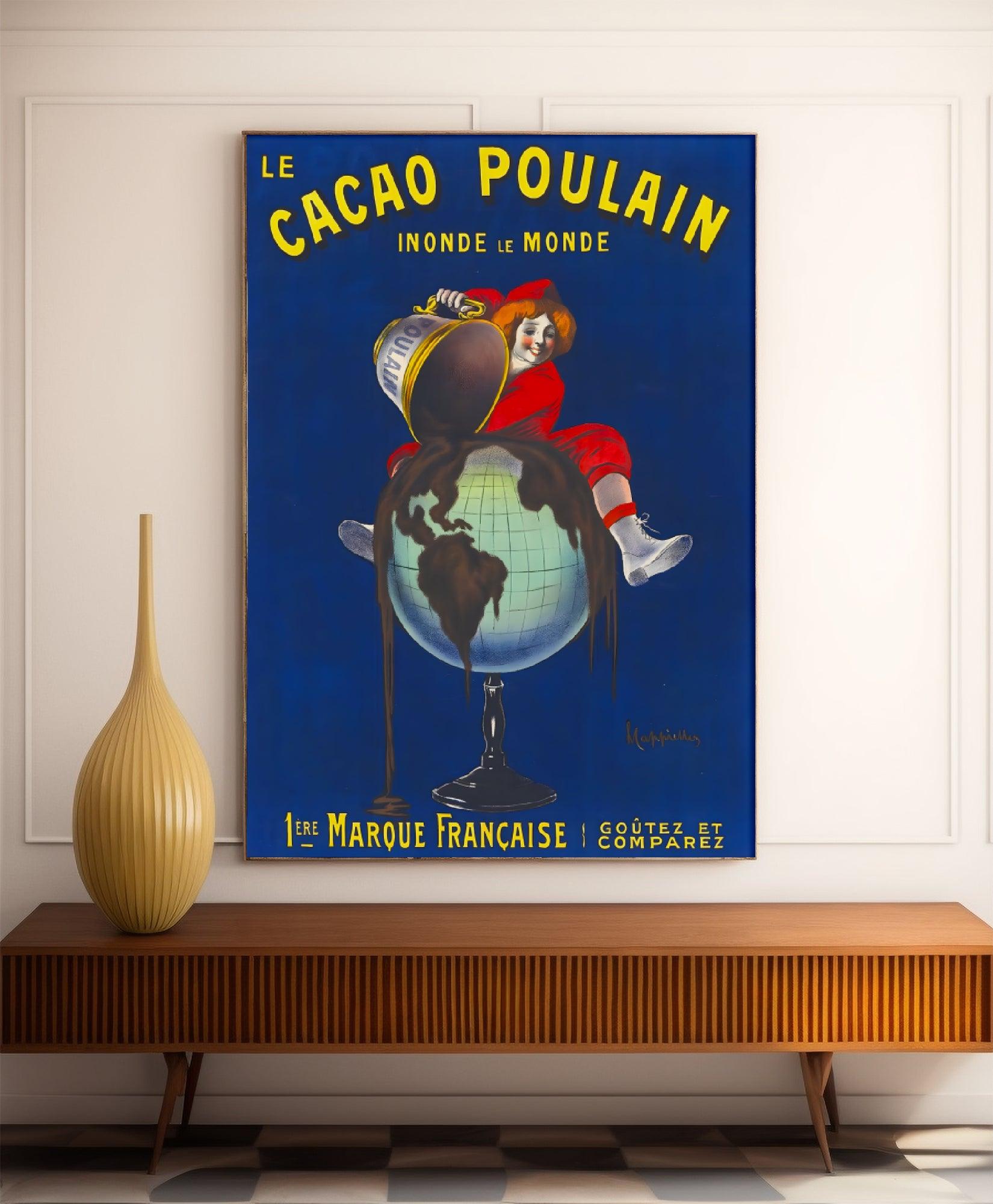 Affiche cuisine vintage "Cacao Poulain" - Leonetto Cappiello - Haute Définition - papier mat 230gr/m² - Poster Vintage