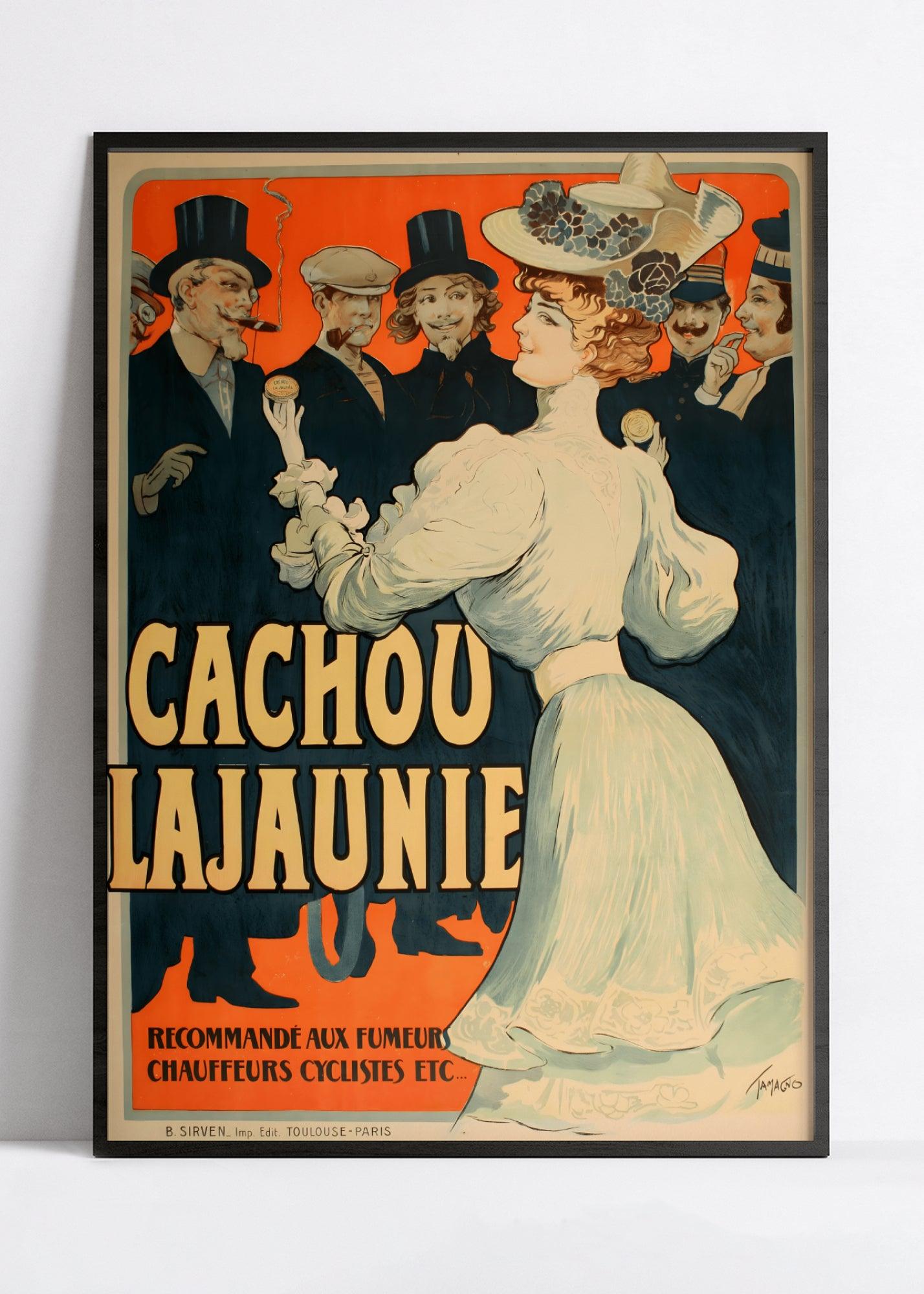 Affiche Cuisine vintage "Cachou Lajaunie" - Francisco Tamagno - Haute Définition - papier mat 230gr/m² - Poster Vintage