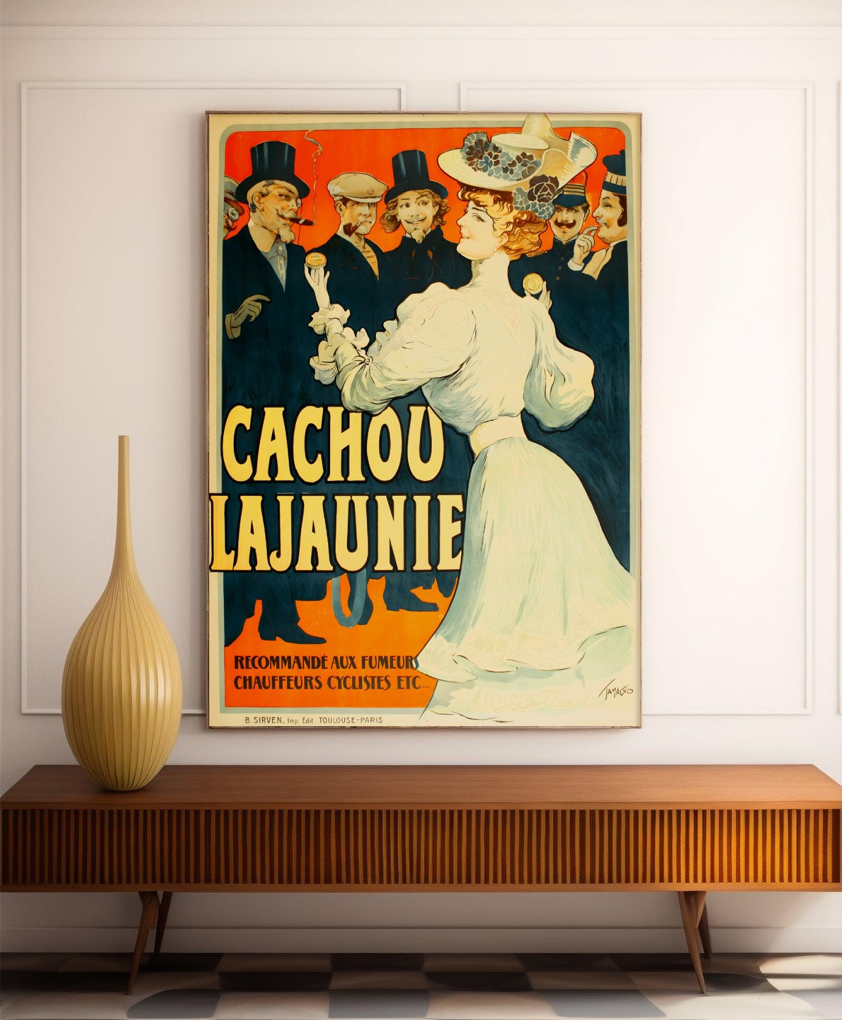 Affiche Cuisine vintage "Cachou Lajaunie" - Francisco Tamagno - Haute Définition - papier mat 230gr/m² - Poster Vintage