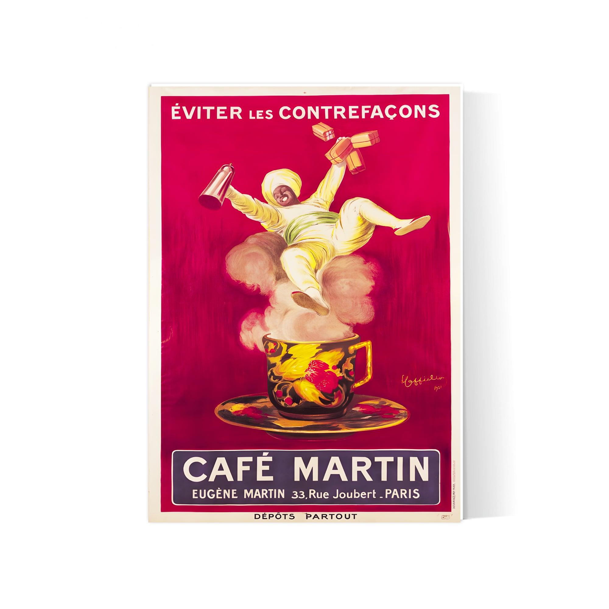 Affiche cuisine vintage "Café Martin" - Leonetto Cappiello - Haute Définition - papier mat 230gr/m² - Poster Vintage