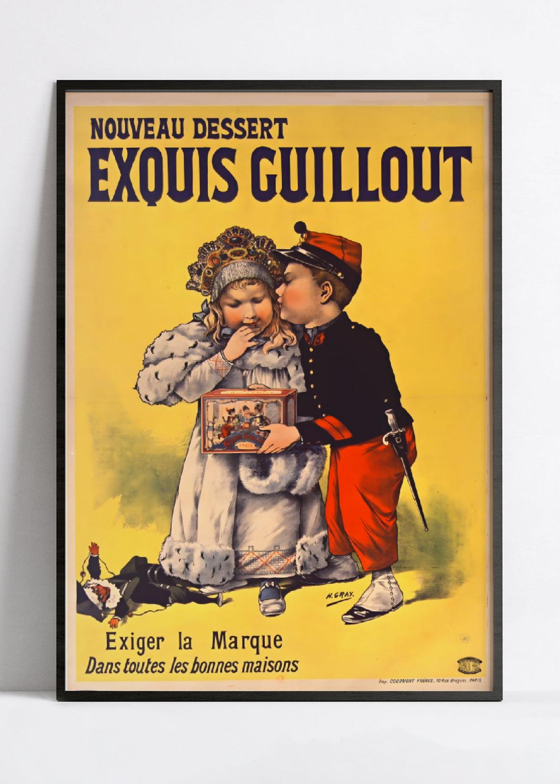 Affiche cuisine vintage "Exquis Guillout" - Vintaget - Haute Définition - papier mat 230gr/m² - Poster Vintage