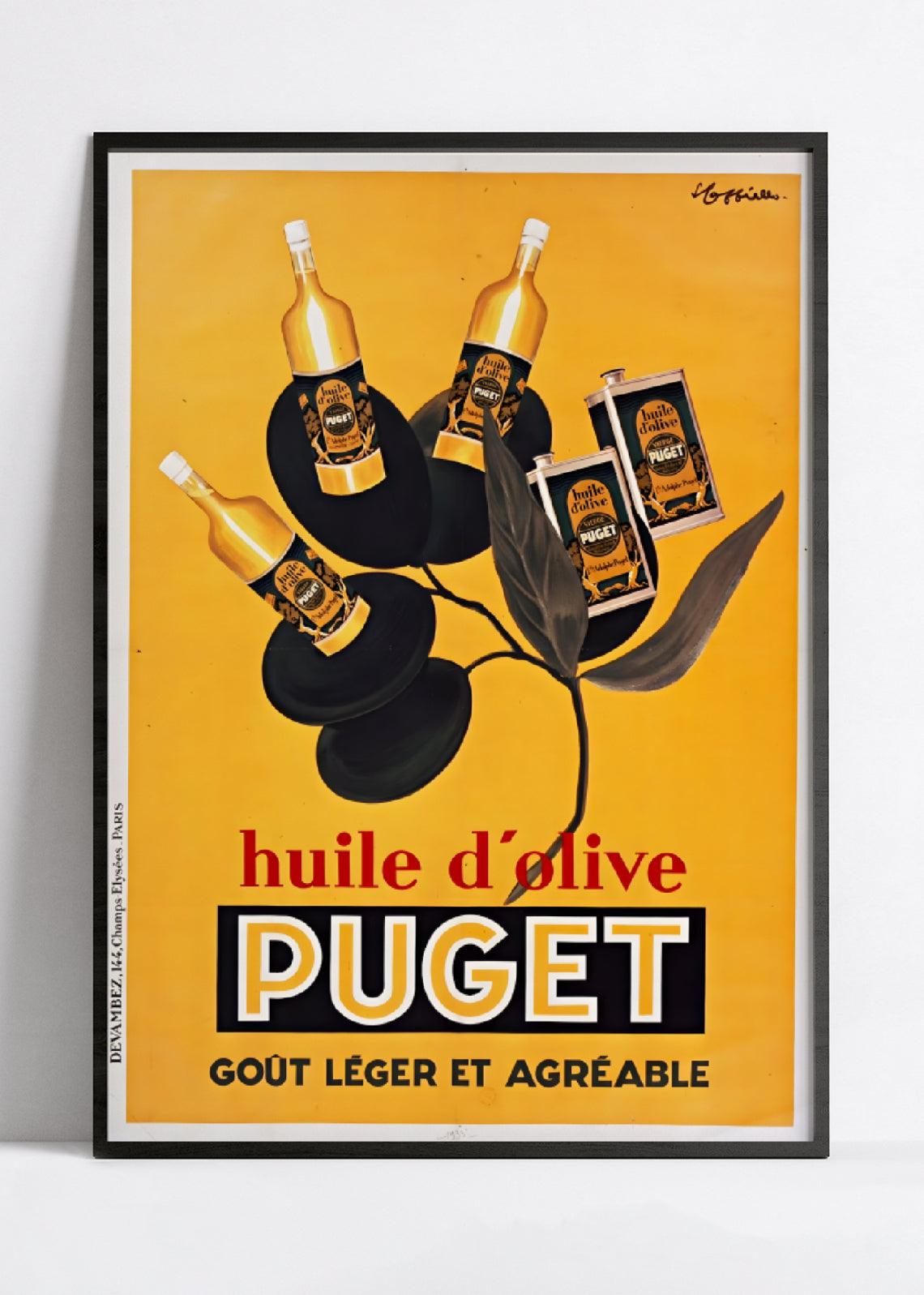 Affiche cuisine vintage "Huile Puget"- Leonetto Cappiello - Haute Définition - papier mat 230gr/m² - Poster Vintage