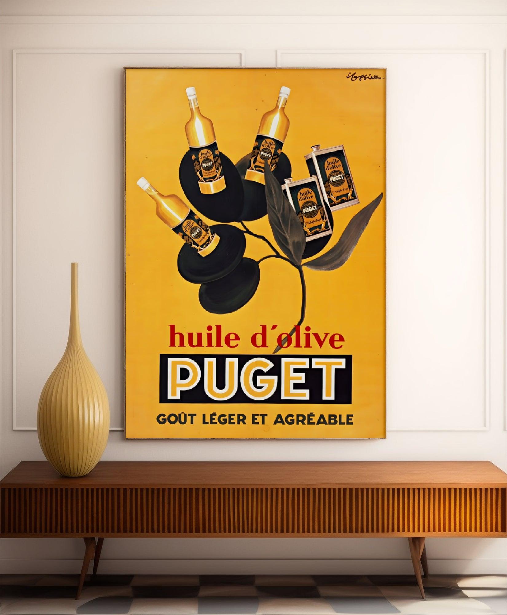 Affiche cuisine vintage "Huile Puget"- Leonetto Cappiello - Haute Définition - papier mat 230gr/m² - Poster Vintage