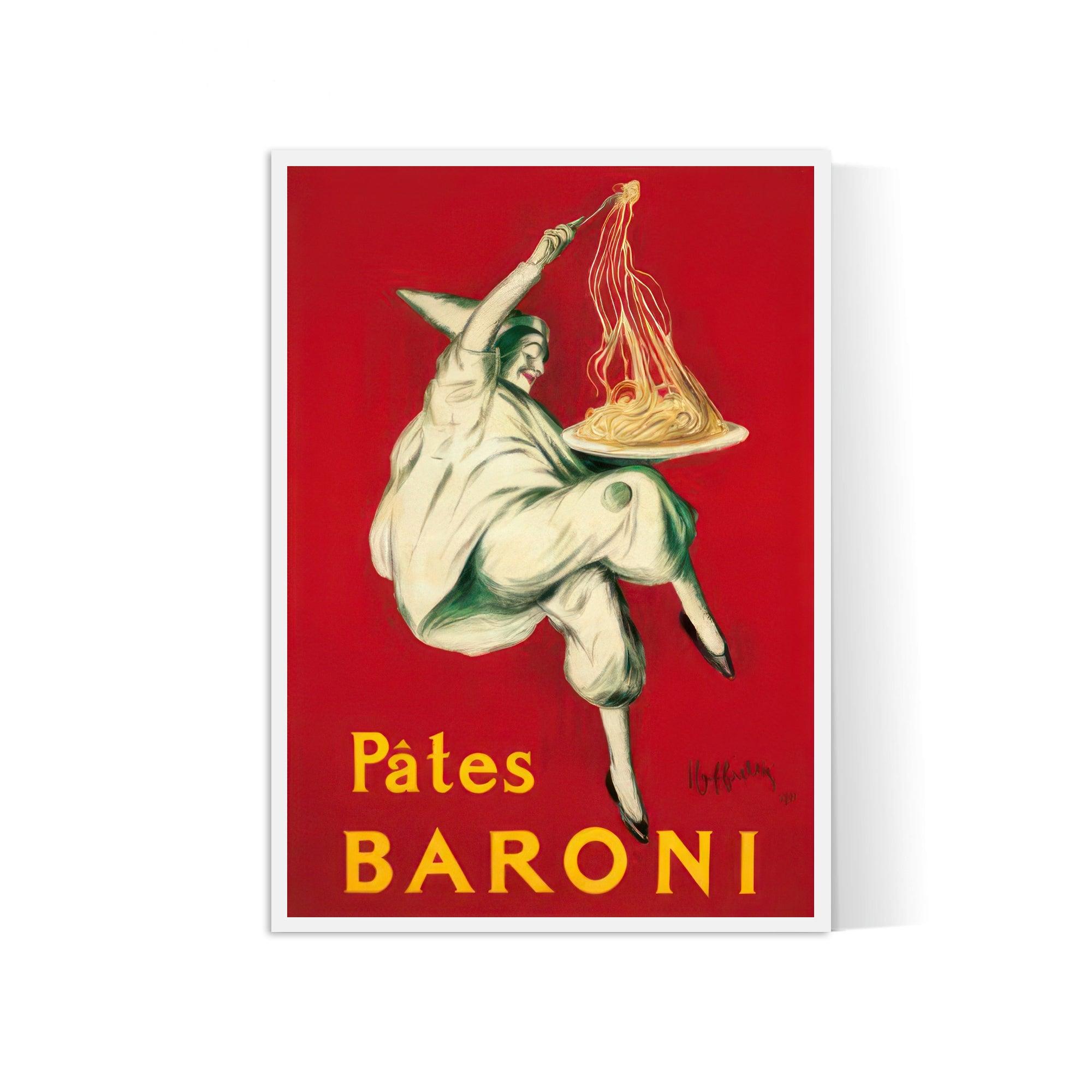 Affiche cuisine vintage "Pâtes Baroni"- Cappiello - Haute Définition - papier mat 230gr/m² - Poster Vintage