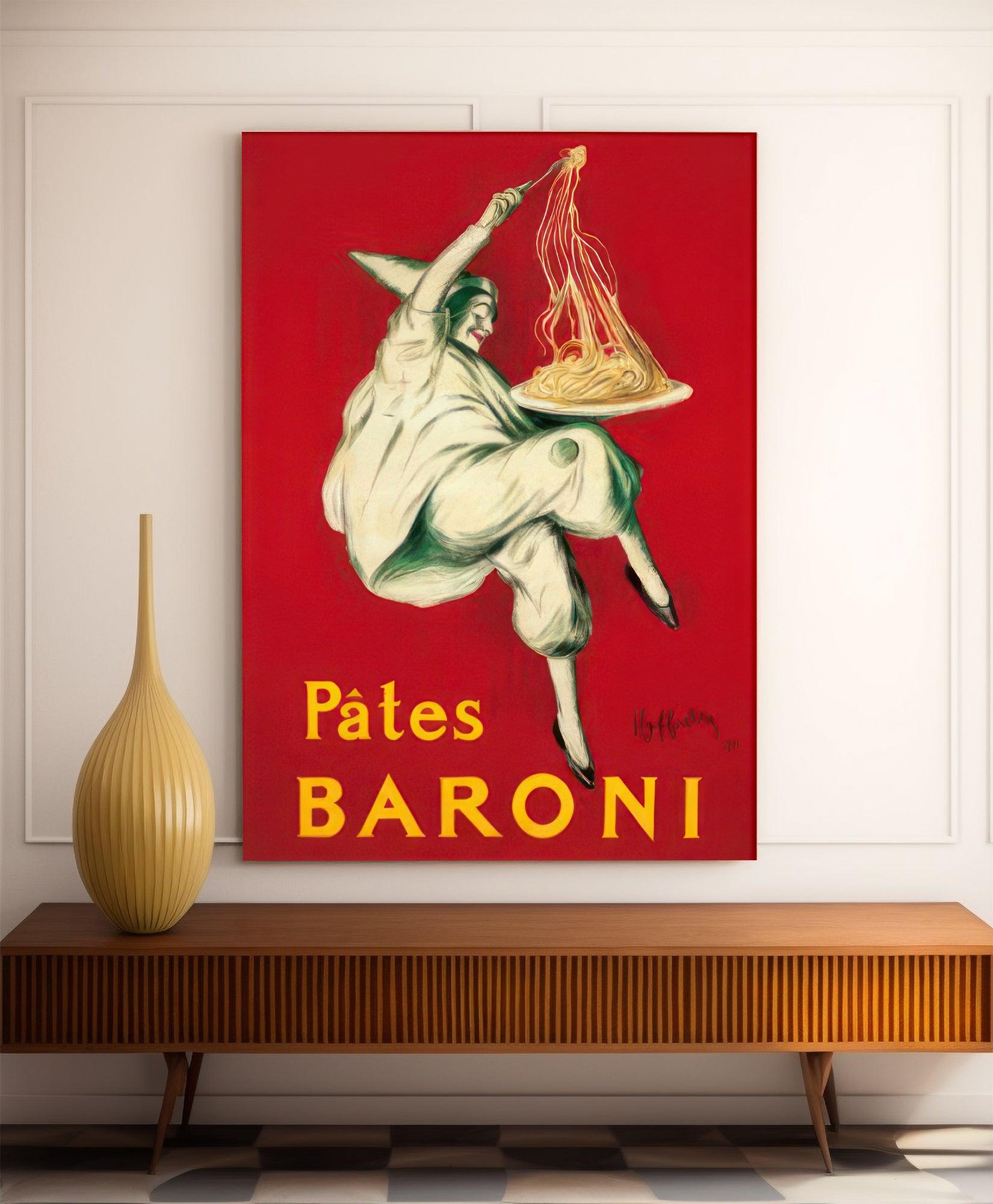 Affiche cuisine vintage "Pâtes Baroni"- Cappiello - Haute Définition - papier mat 230gr/m² - Poster Vintage