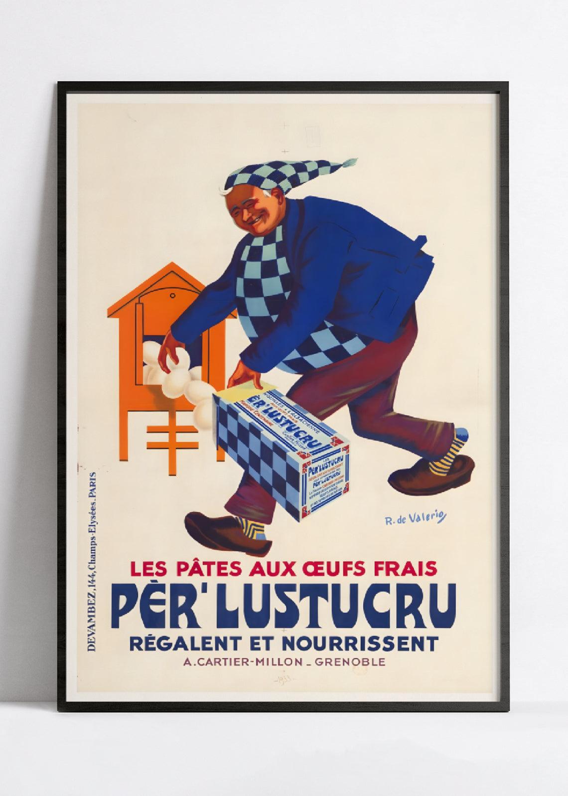 Affiche cuisine vintage "Per Lustucru" - Roger de Valerio - Haute Définition - papier mat 230gr/m² - Poster Vintage