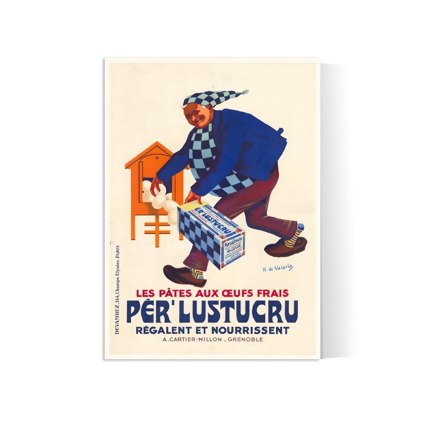 Affiche cuisine vintage "Per Lustucru" - Roger de Valerio - Haute Définition - papier mat 230gr/m² - Poster Vintage