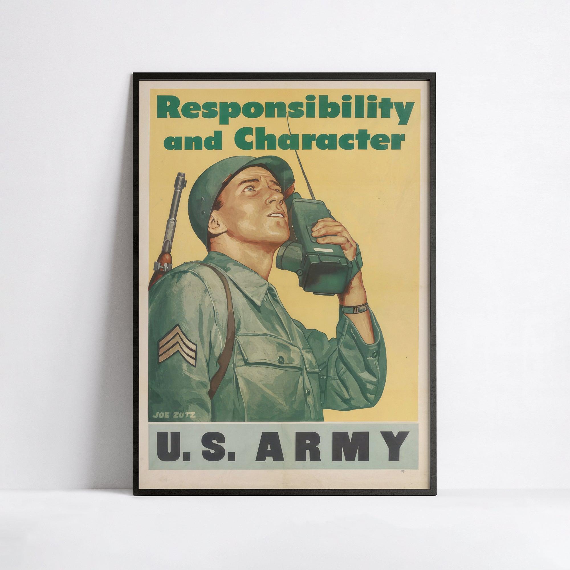 Affiche de propagande "US ARMY" - Haute Définition - papier mat 230gr/m² - Poster Vintage